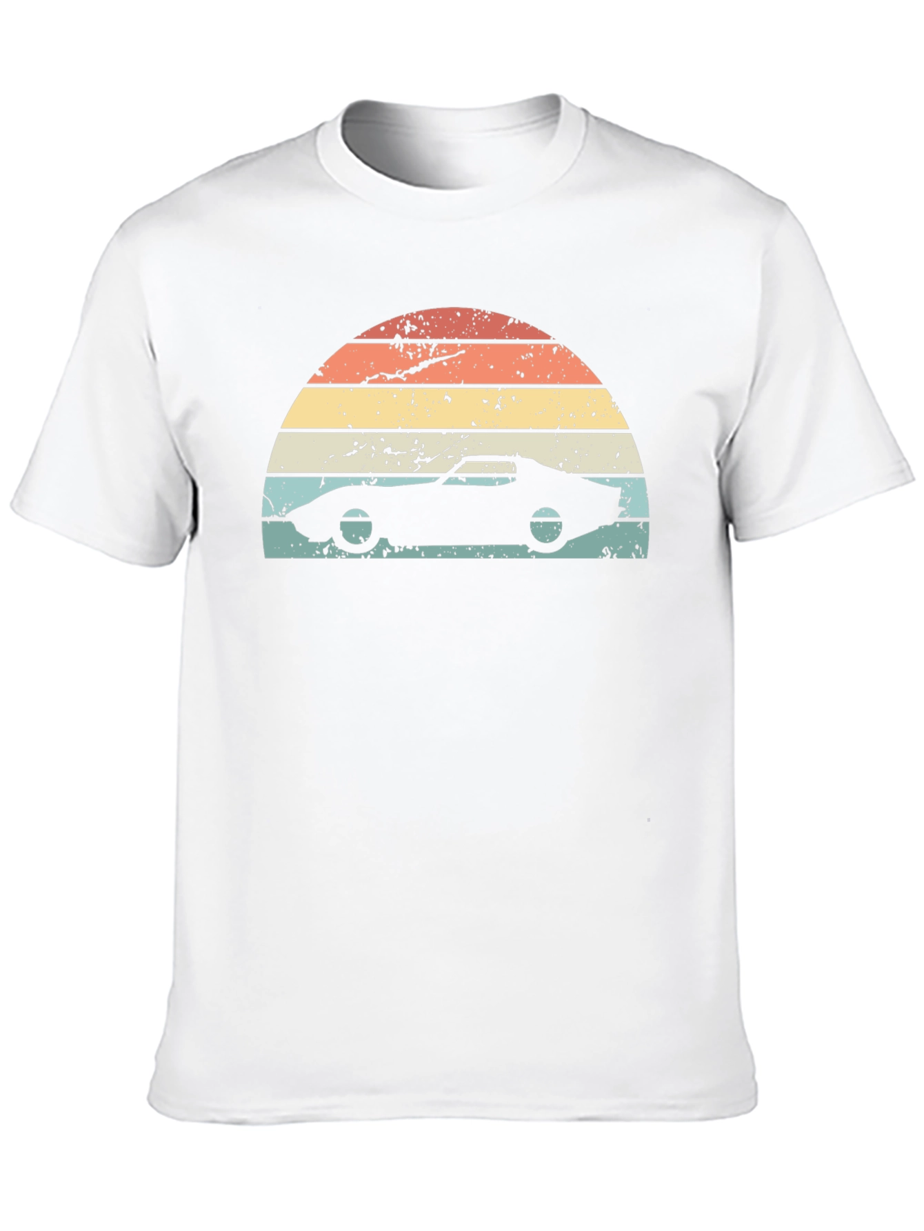 Retro Sunset Car Graphic T-Shirt