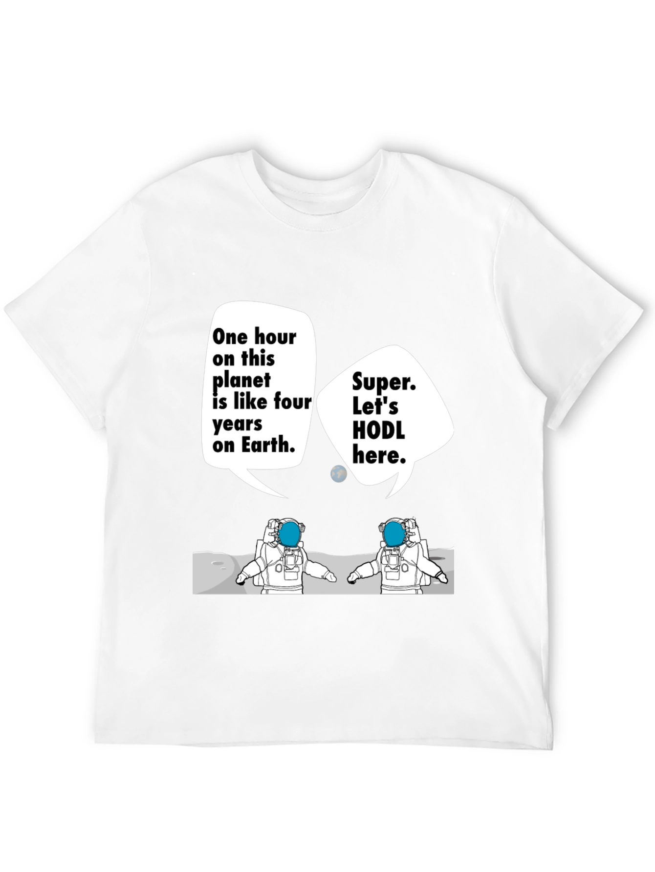 HODL Astronauts Black T-Shirt - Crypto Meme