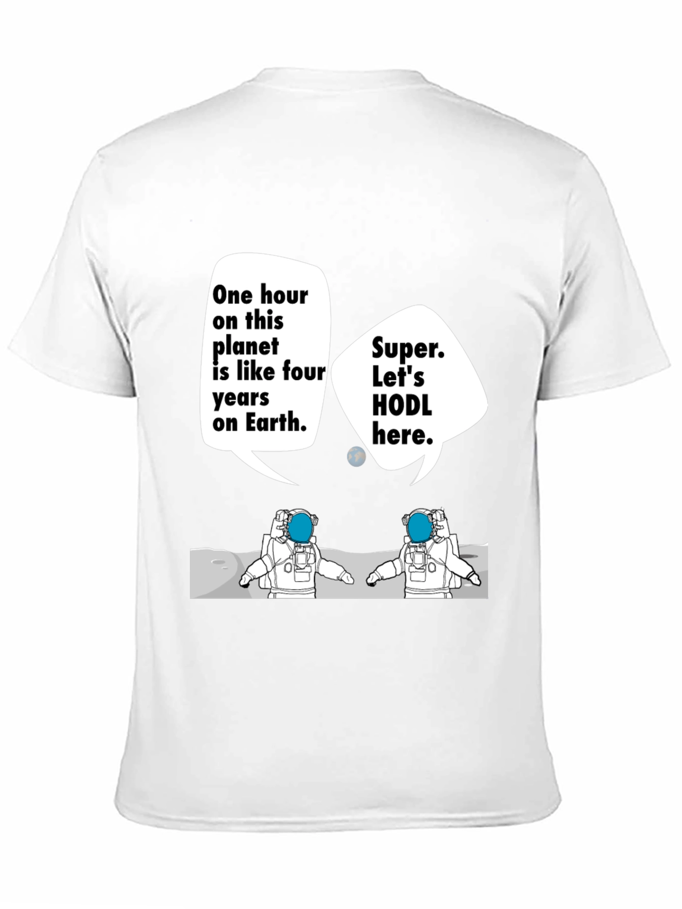 HODL Astronauts Black T-Shirt - Crypto Meme