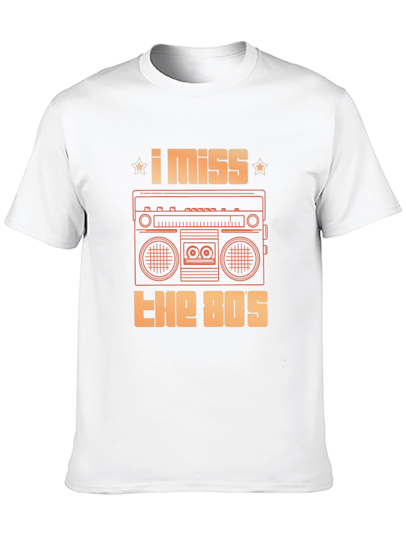 I Miss The 80s T-Shirt Retro Boombox Graphic Tee