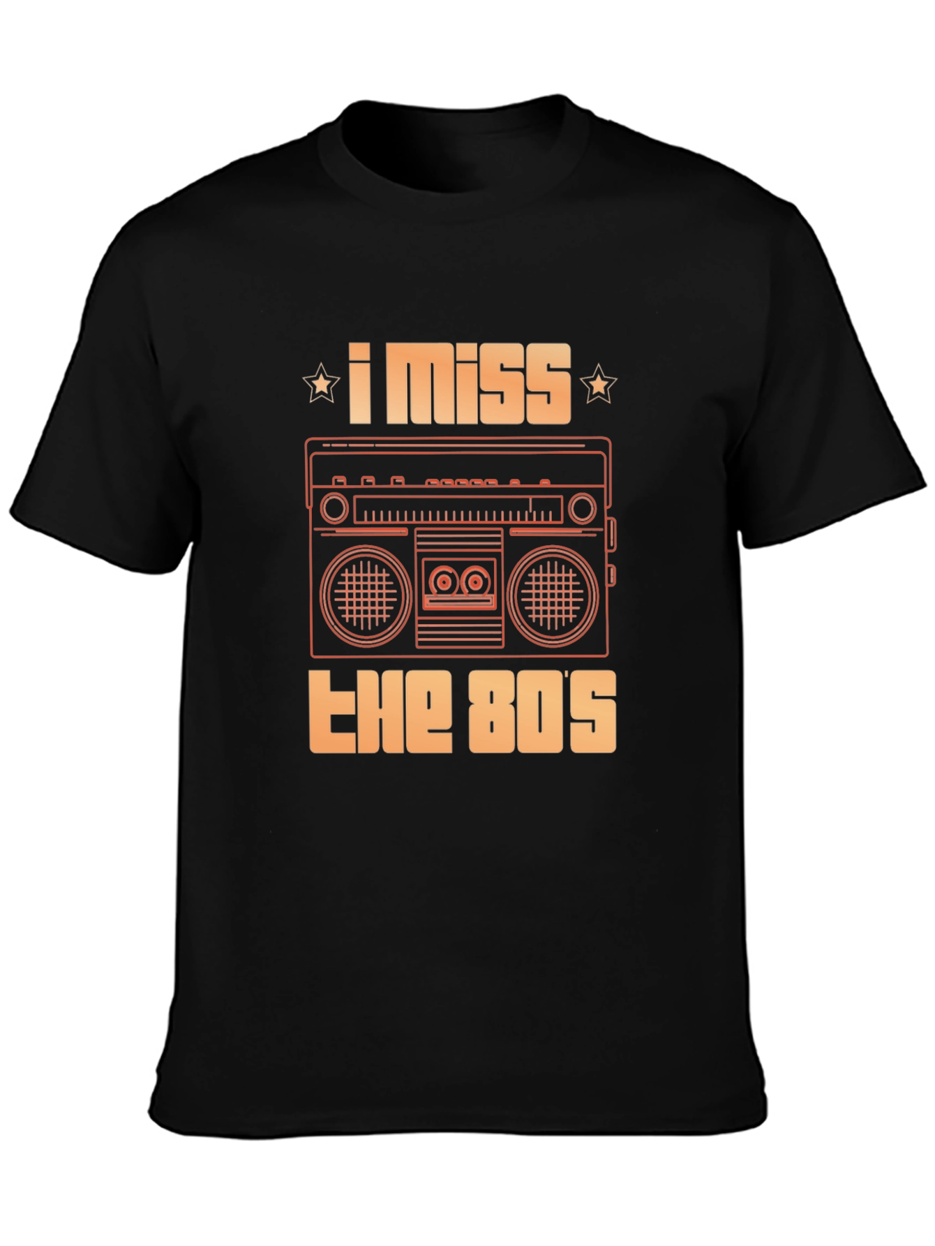 I Miss The 80s T-Shirt Retro Boombox Graphic Tee