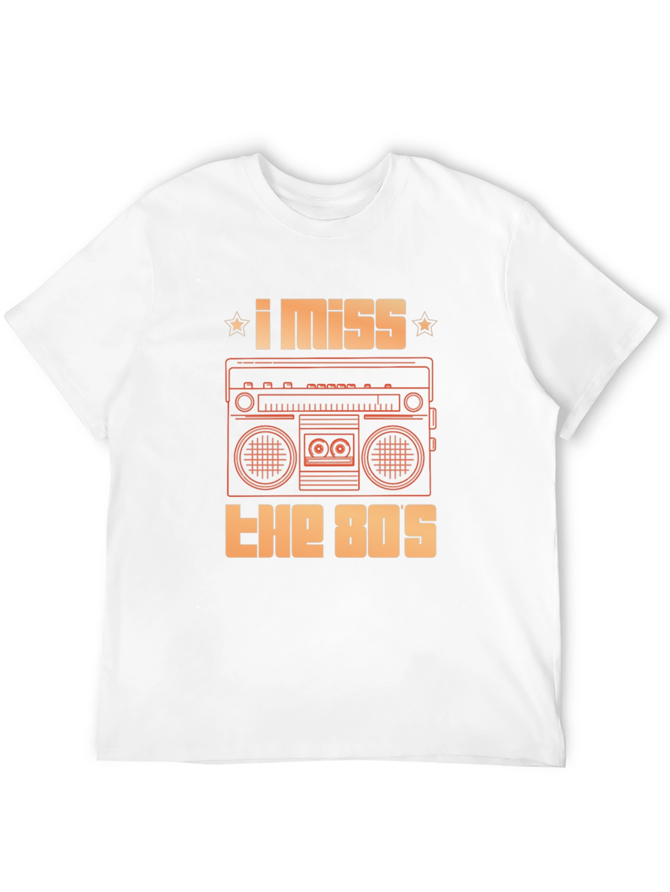 I Miss The 80s T-Shirt Retro Boombox Graphic Tee
