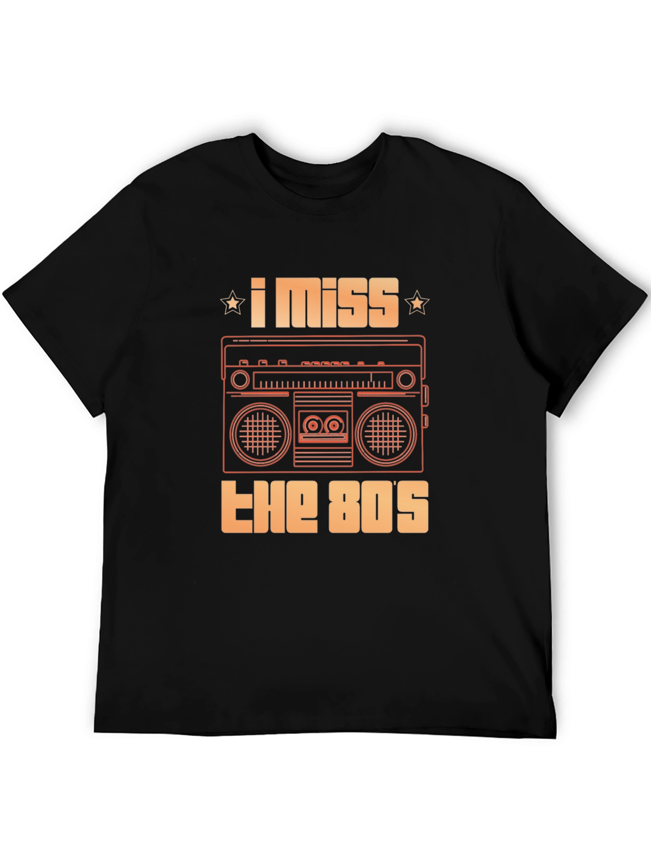 I Miss The 80s T-Shirt Retro Boombox Graphic Tee
