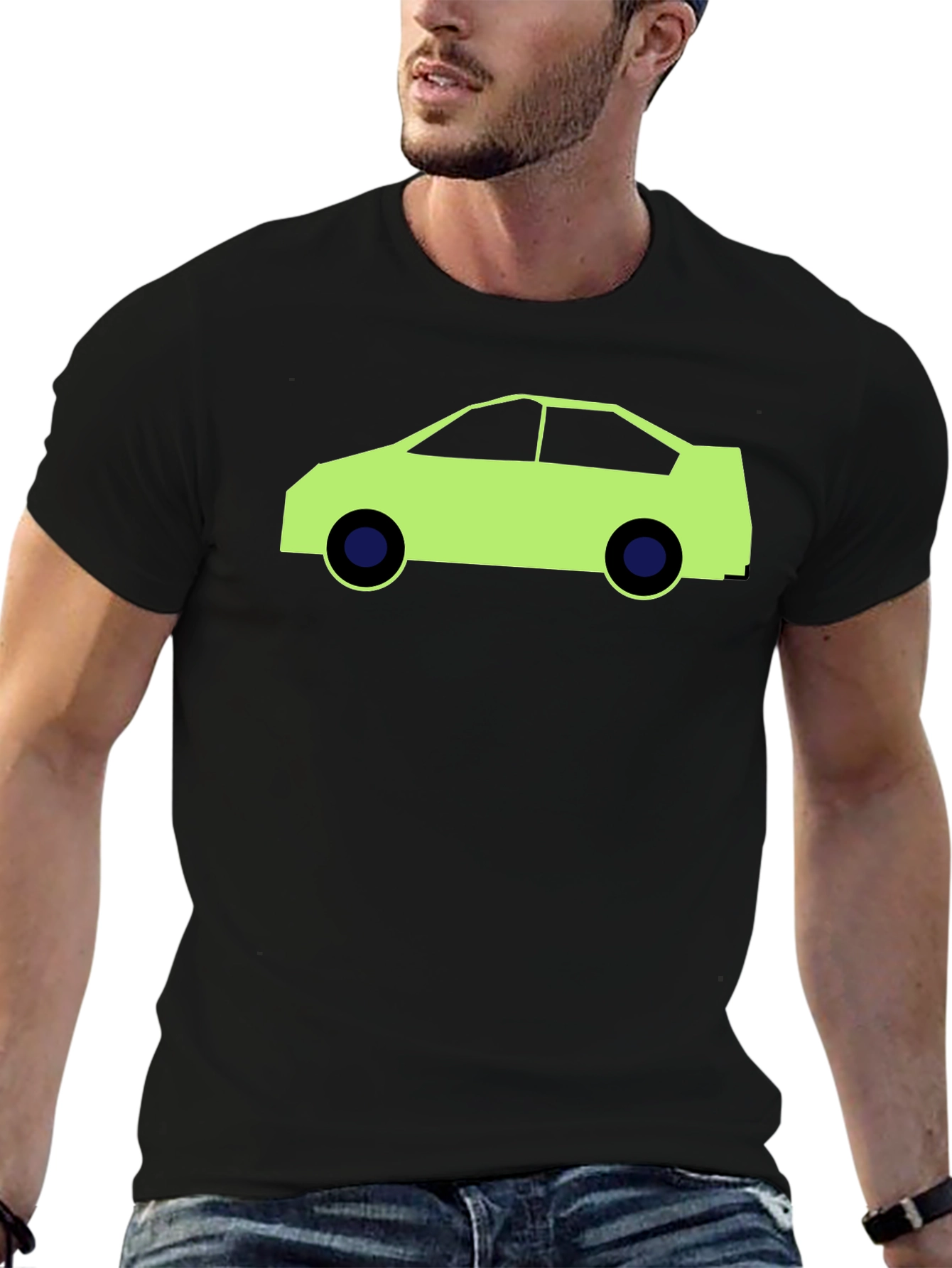 Car Graphic Black T-Shirt