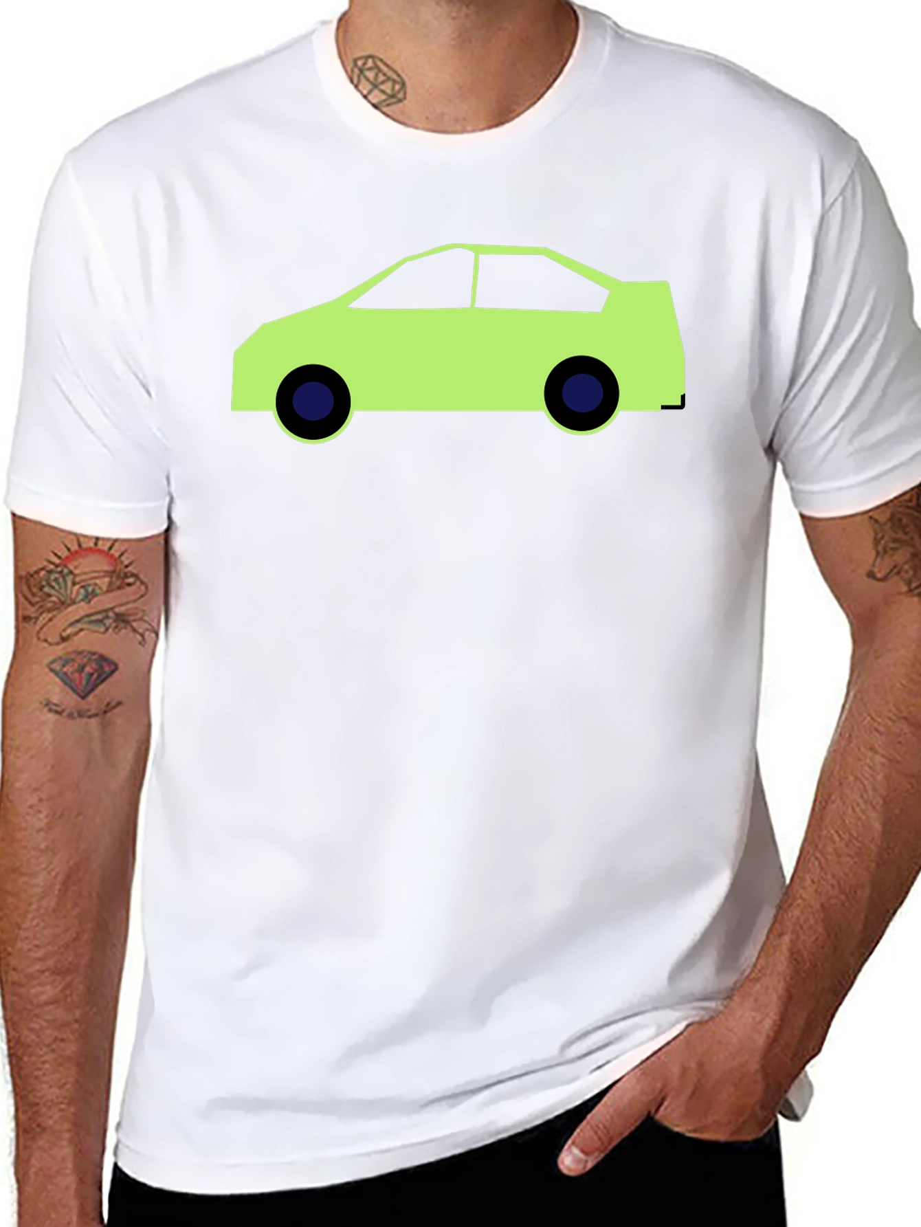 Car Graphic Black T-Shirt