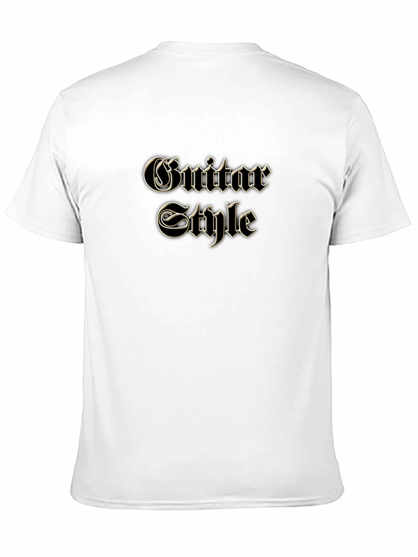 Guitar Style Graphic Black T-Shirt