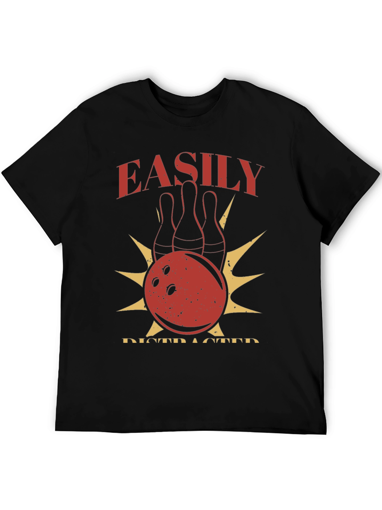 Easily Distracted By Bowling Graphic T-Shirt