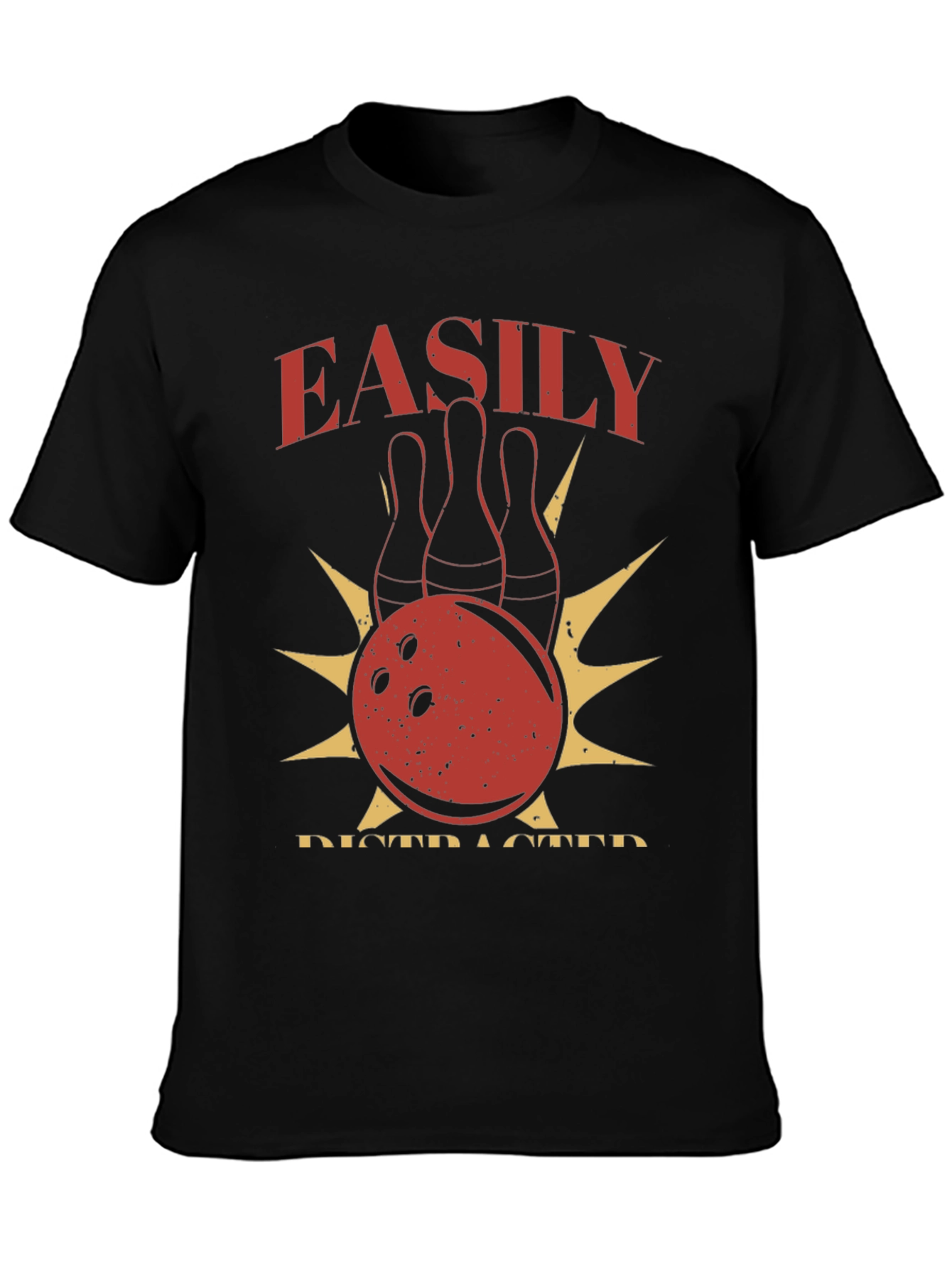 Easily Distracted By Bowling Graphic T-Shirt