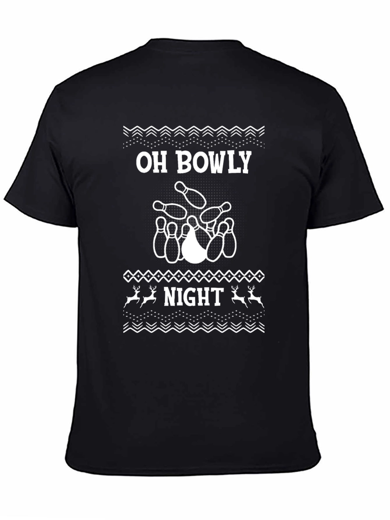 Oh Bowly Night T-Shirt - Bowling Holiday Tee