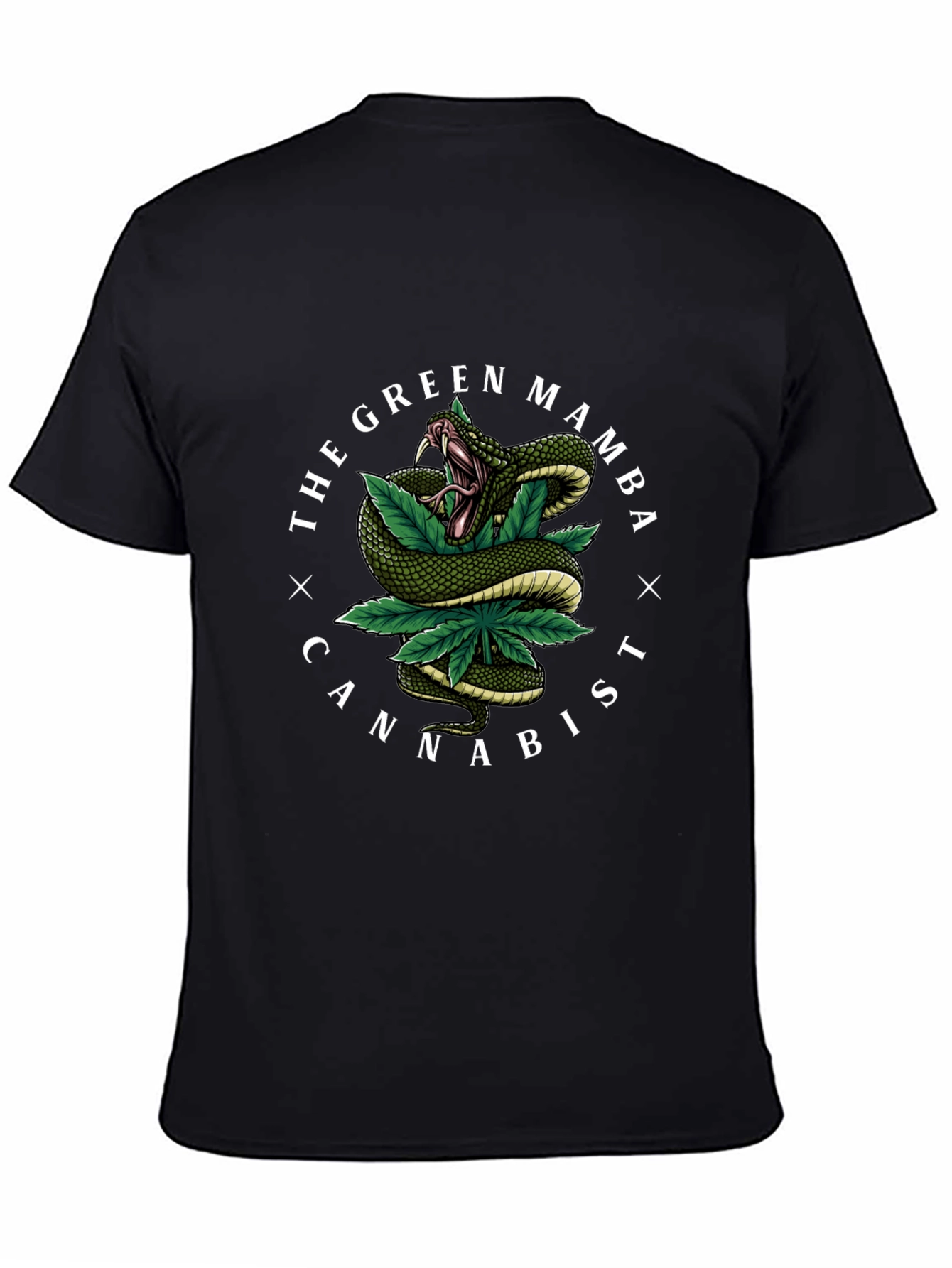 Green Mamba Cannabist T-Shirt - Black Tee