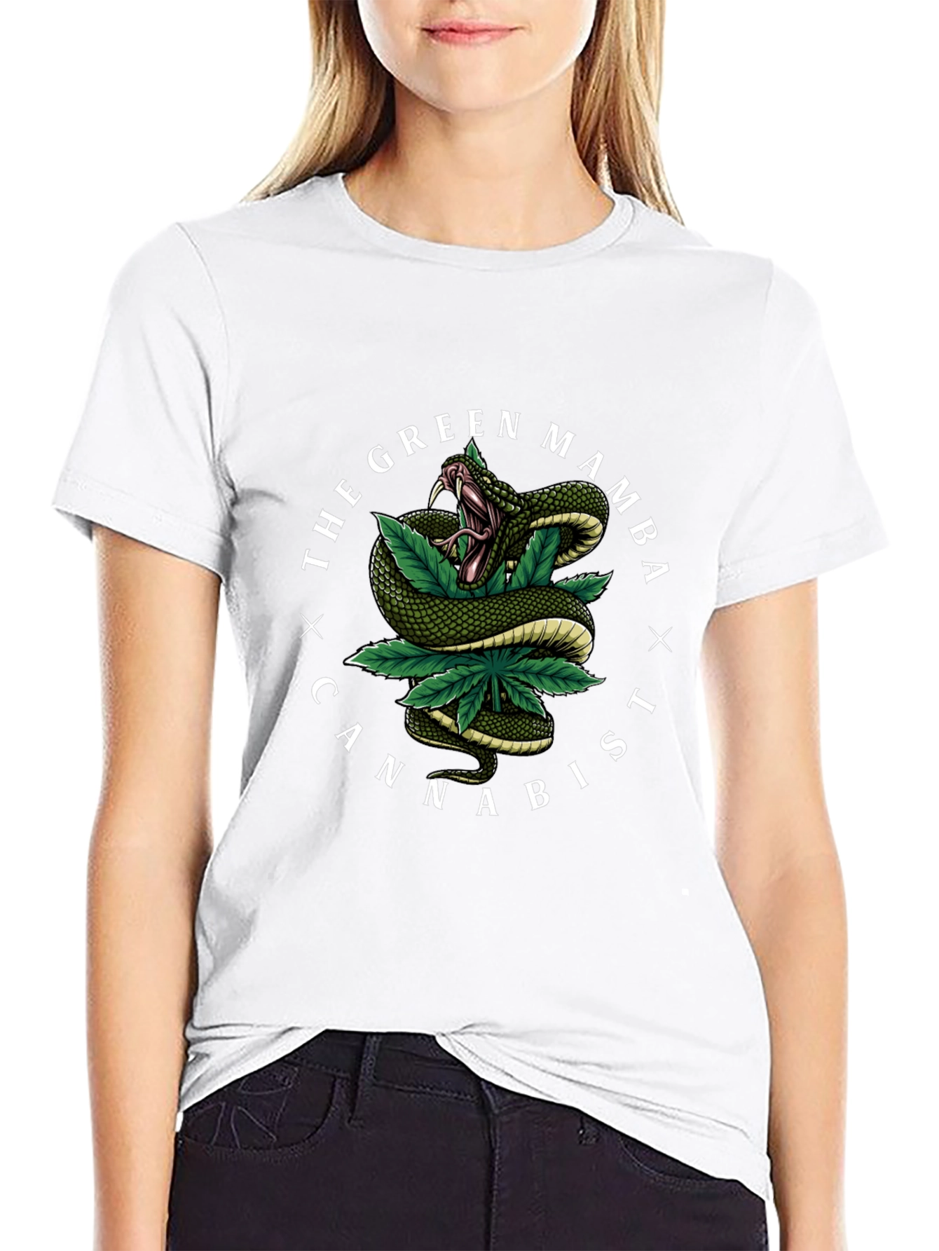 Green Mamba Cannabist T-Shirt - Black Tee