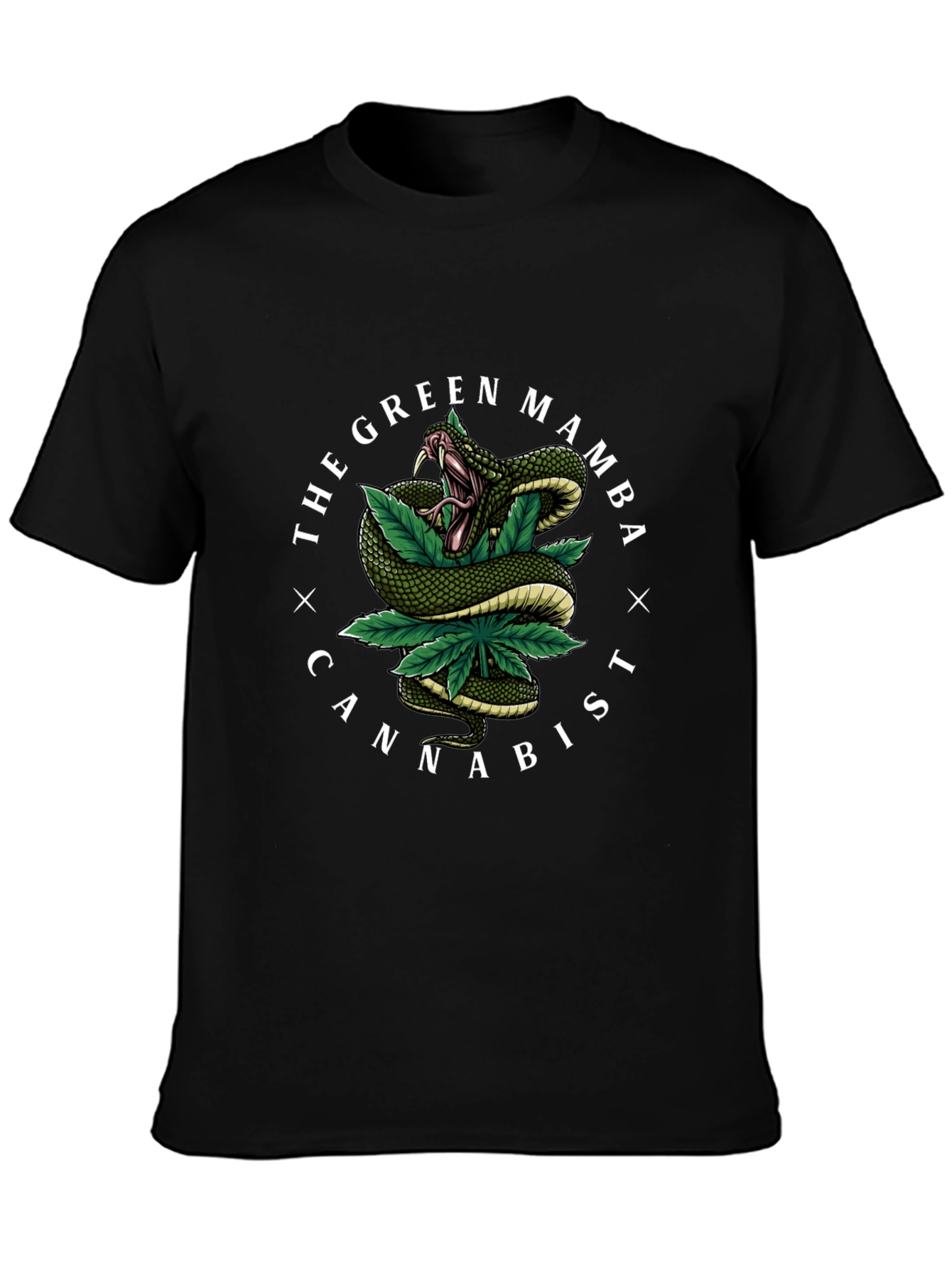 Green Mamba Cannabist T-Shirt - Black Tee