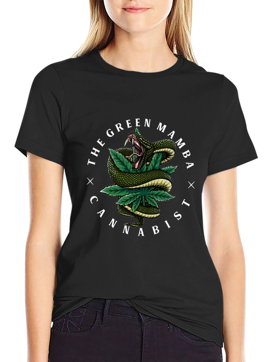 Green Mamba Cannabist T-Shirt - Black Tee