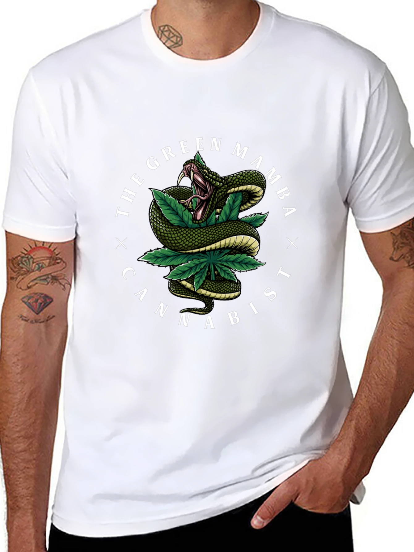 Green Mamba Cannabist T-Shirt - Black Tee