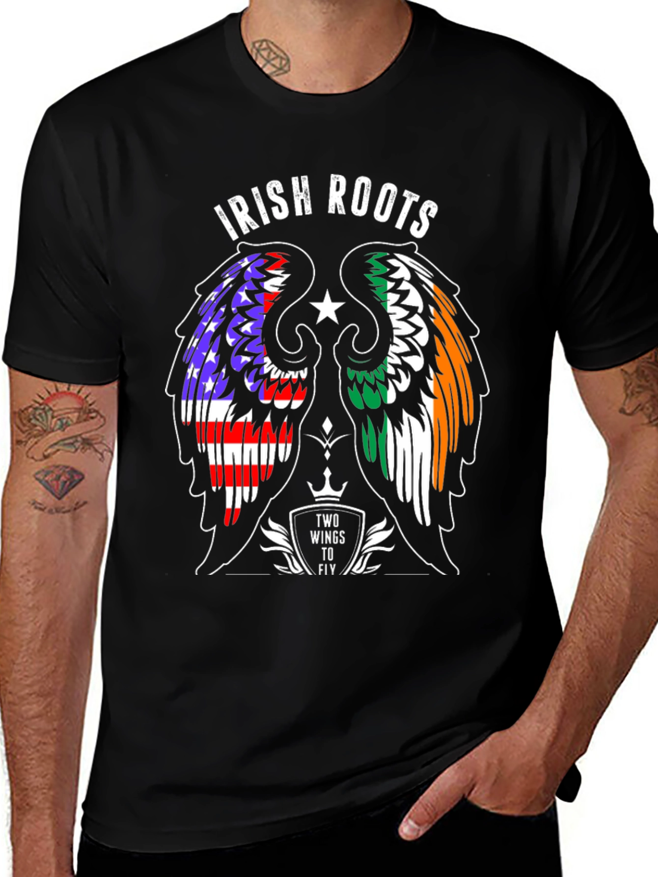 Irish Roots T-Shirt - Wings to Fly Design
