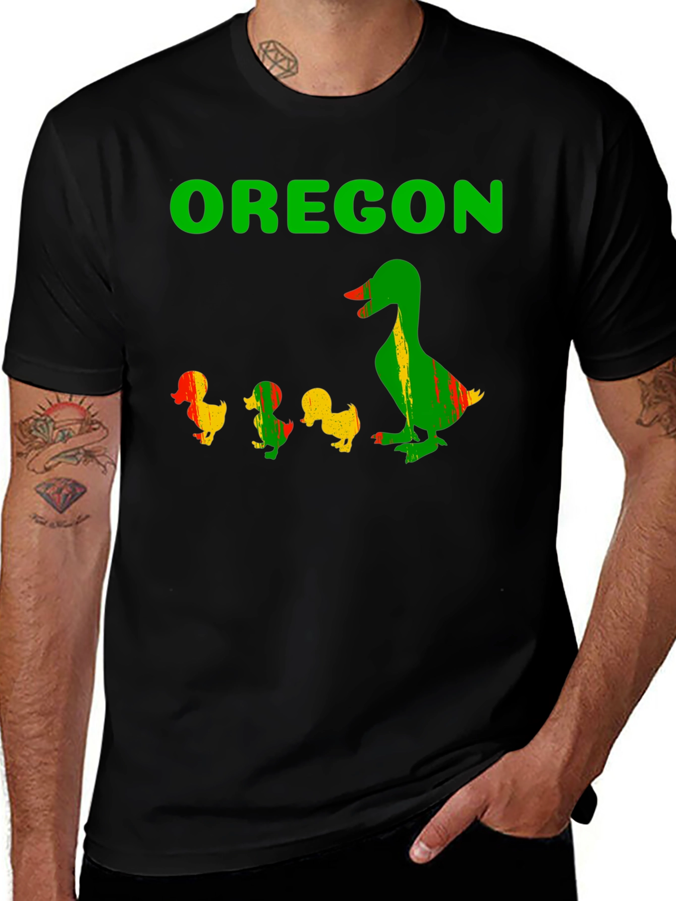 Oregon Ducks T-Shirt - Mama Duck and Ducklings
