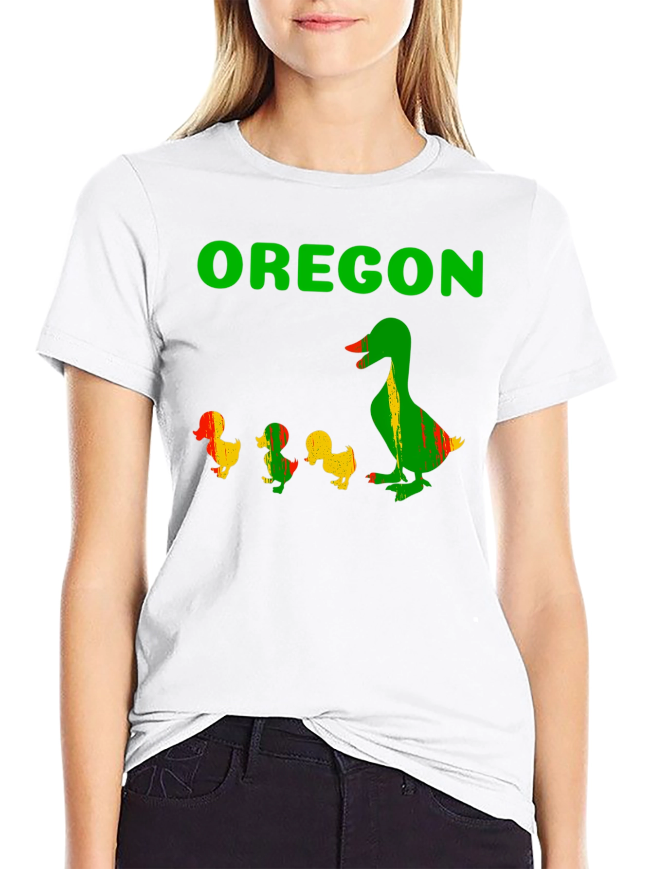 Oregon Ducks T-Shirt - Mama Duck and Ducklings