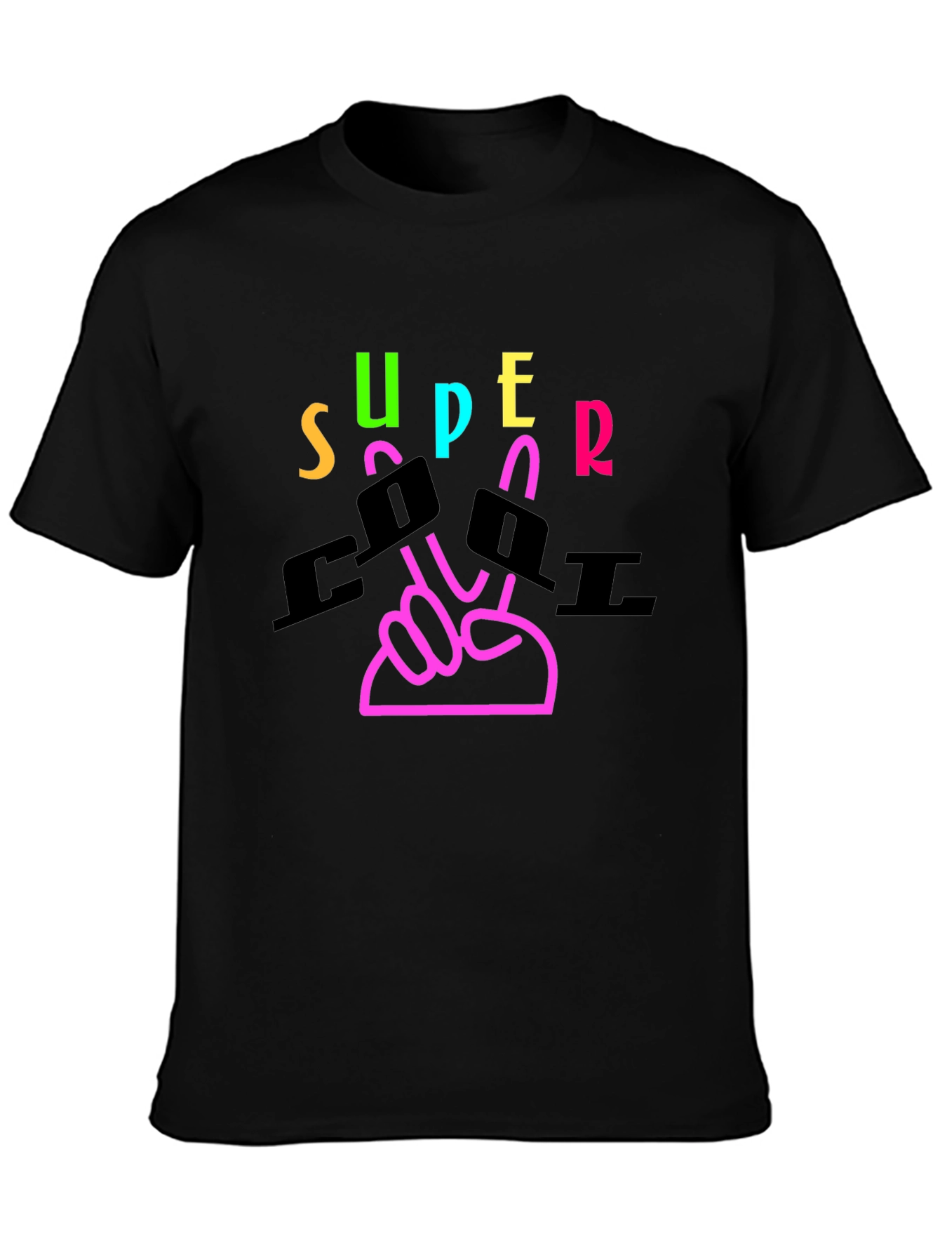Super Cool Graphic Tee - Black T-Shirt