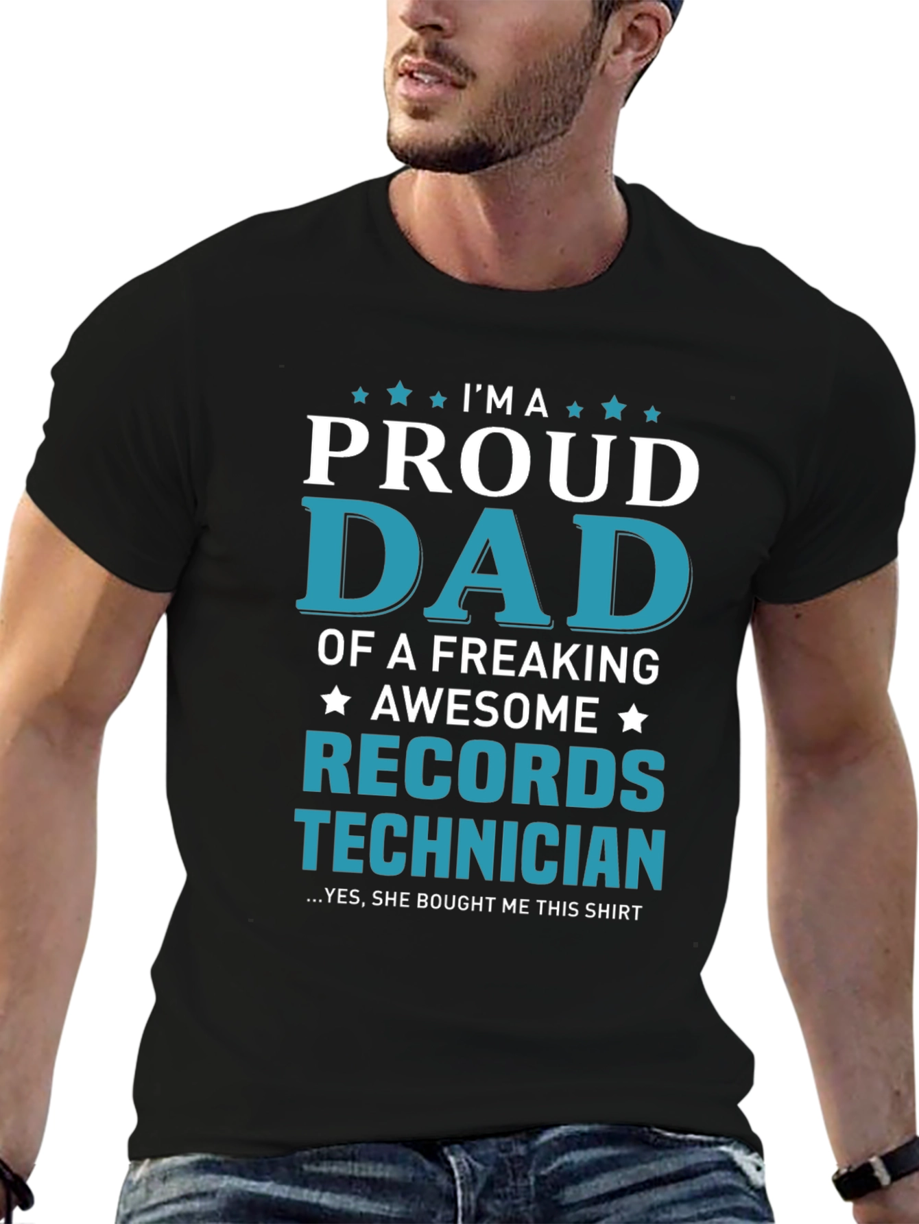 Proud Dad Records Technician T-Shirt