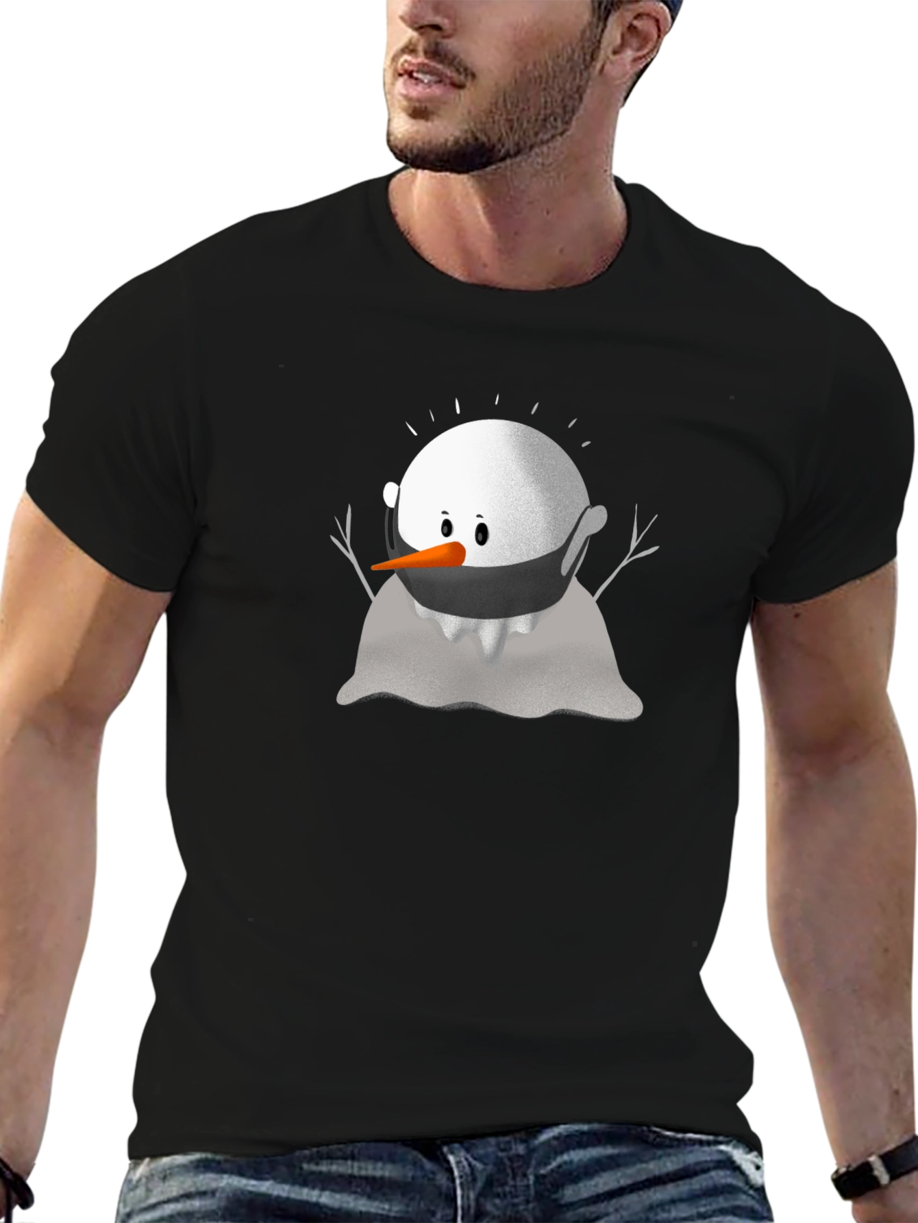 Masked Snowman Graphic Tee