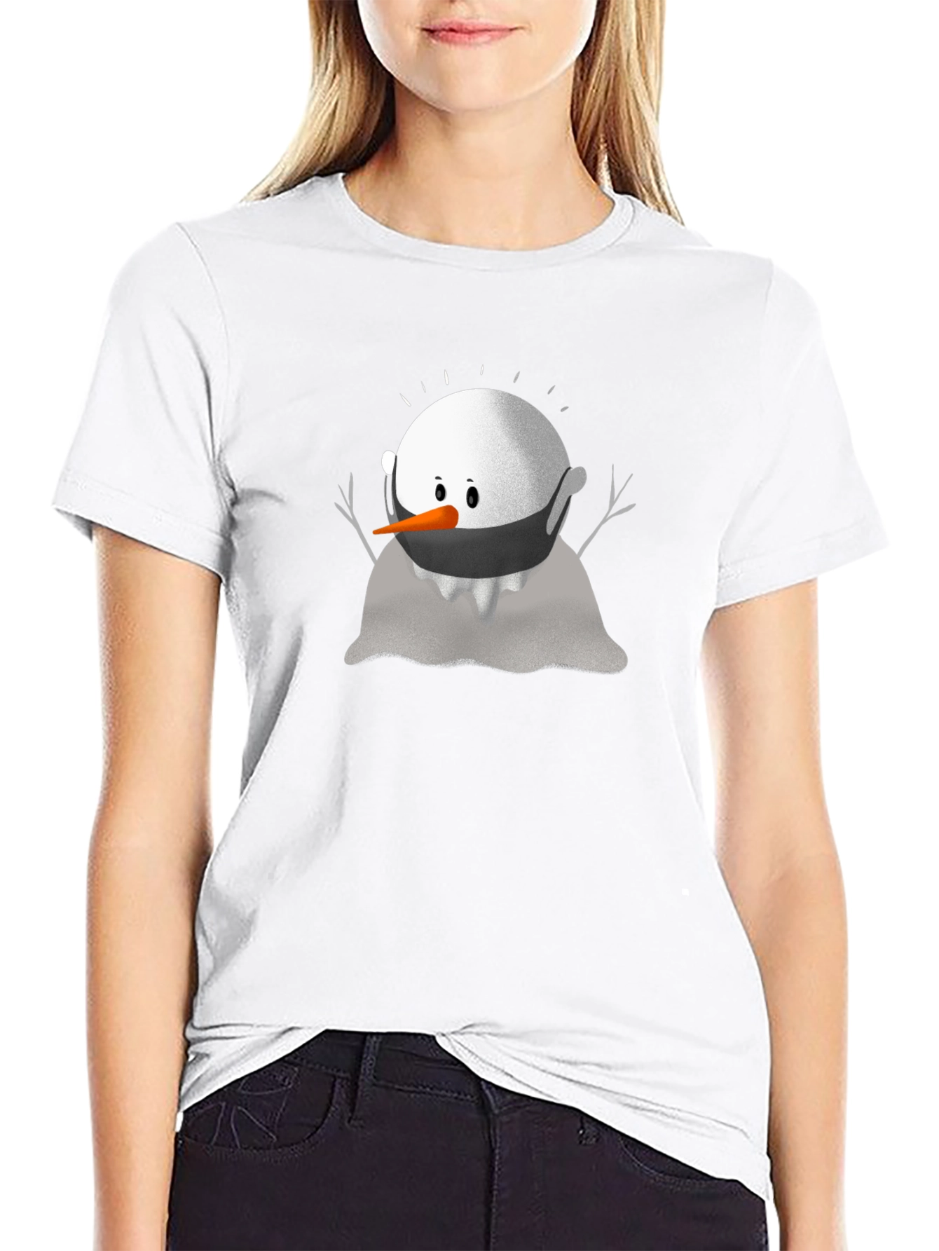 Masked Snowman Graphic Tee