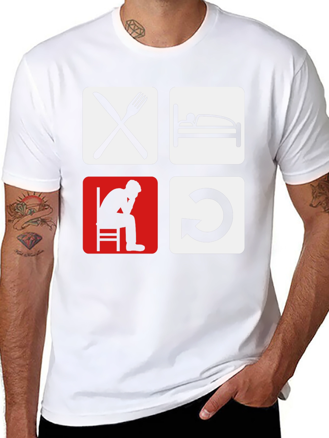 Eat Sleep Code Repeat Graphic Tee