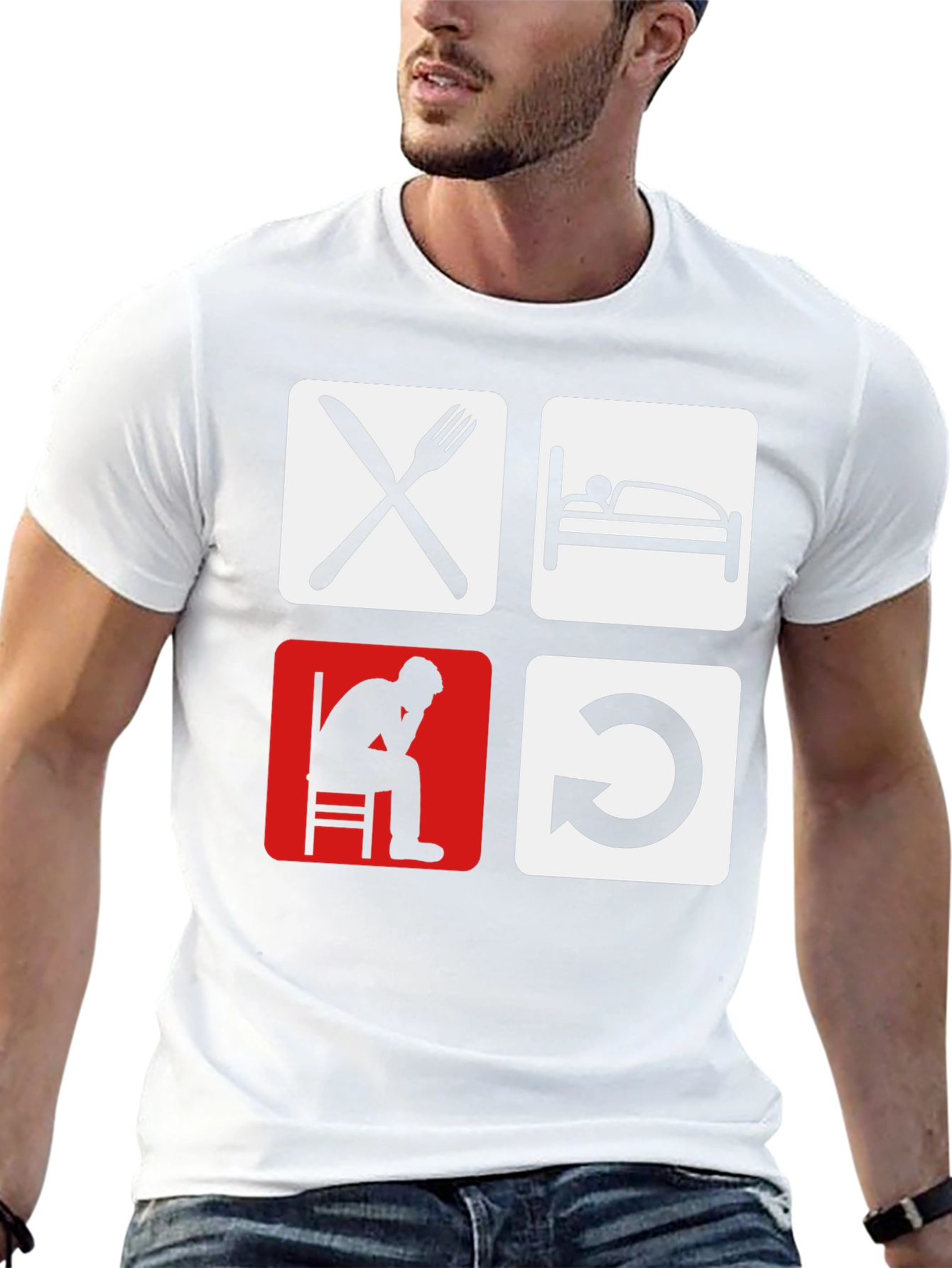 Eat Sleep Code Repeat Graphic Tee