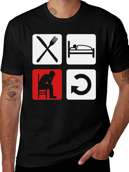 Eat Sleep Code Repeat Graphic Tee