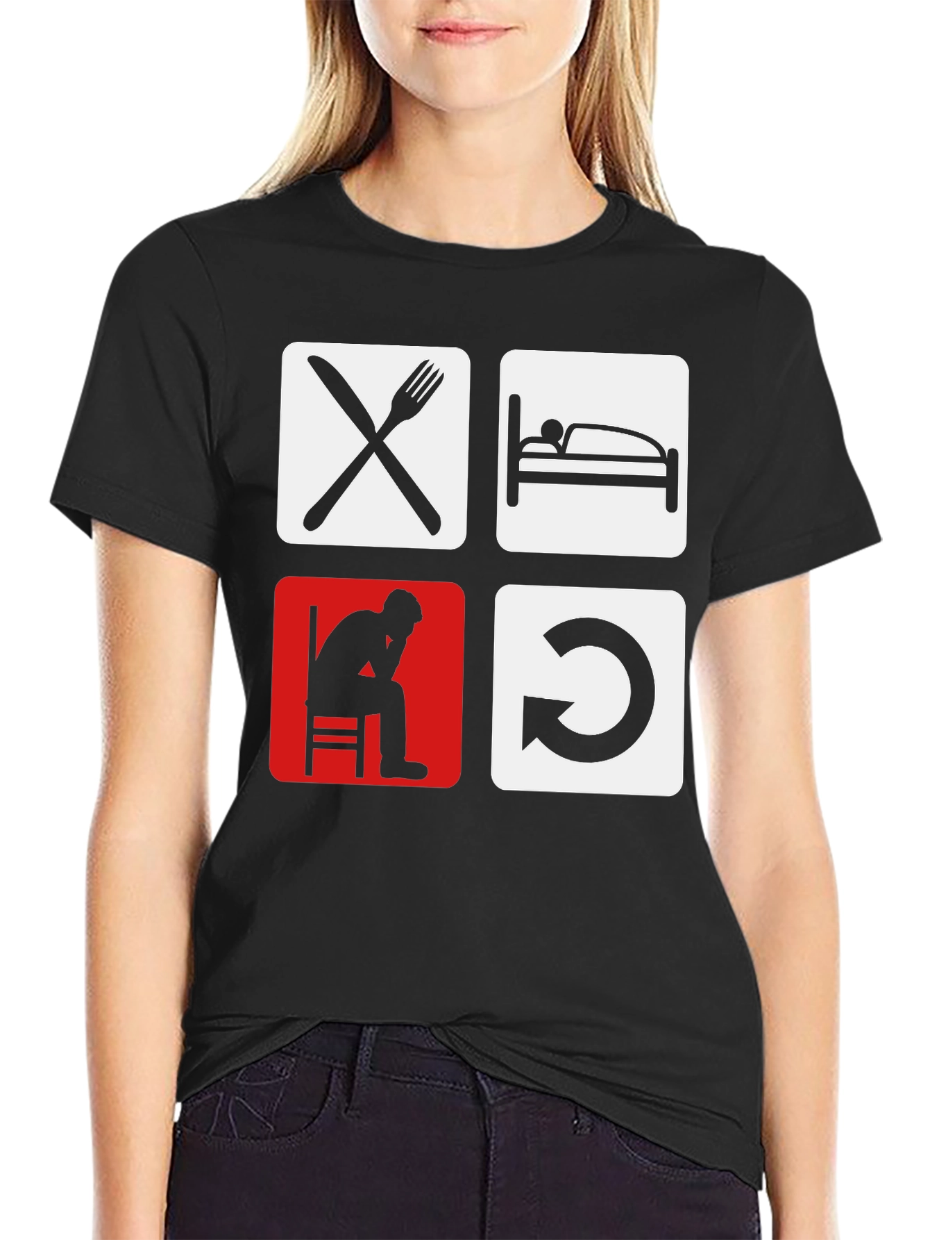 Eat Sleep Code Repeat Graphic Tee