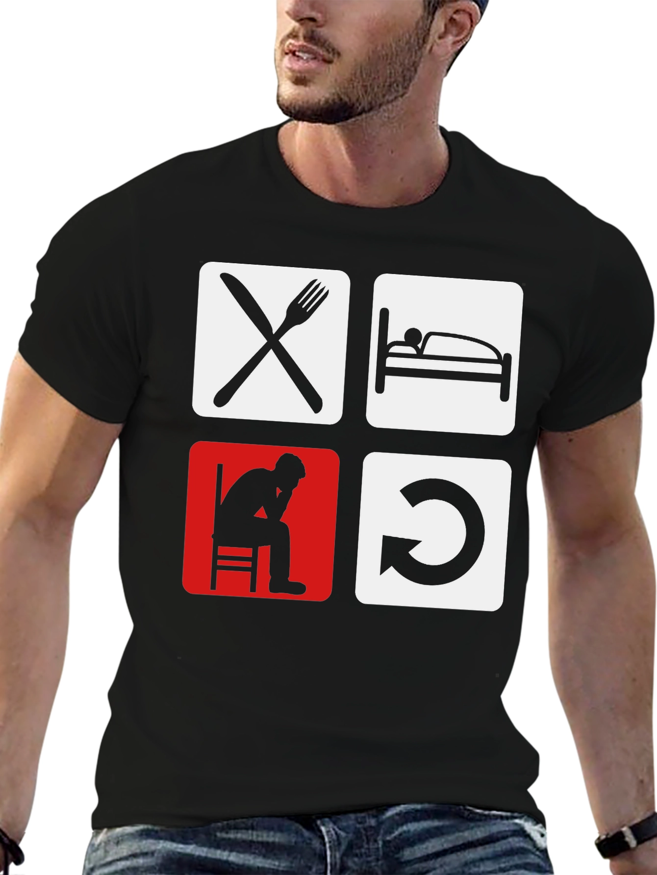 Eat Sleep Code Repeat Graphic Tee