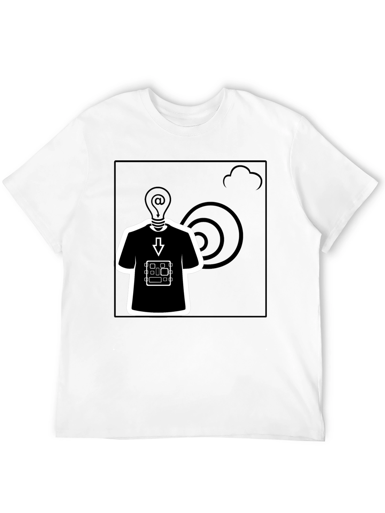 Black Graphic Tee - Tech Mind T-Shirt