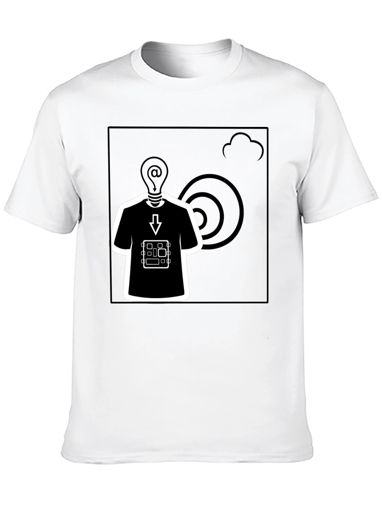 Black Graphic Tee - Tech Mind T-Shirt