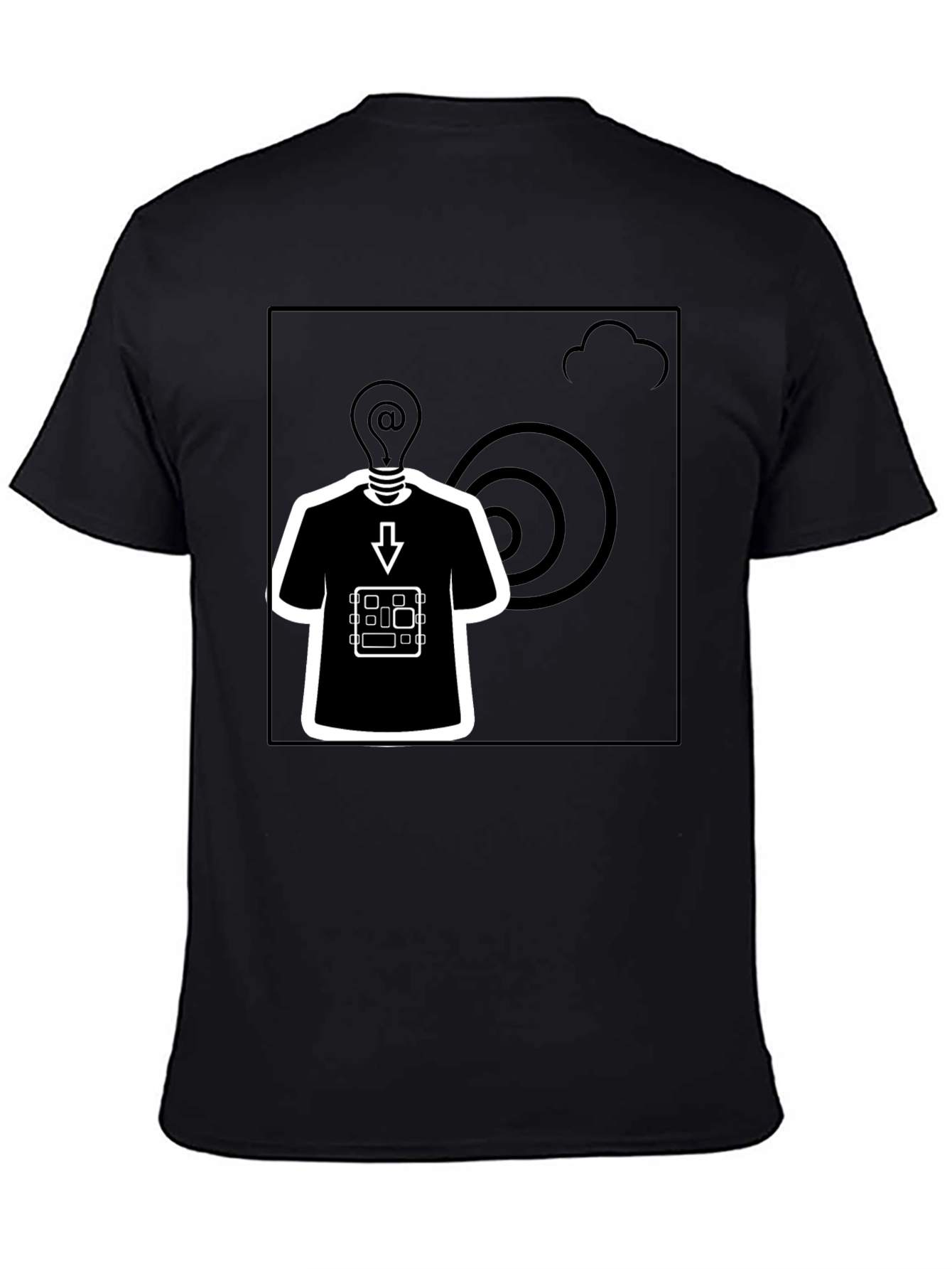Black Graphic Tee - Tech Mind T-Shirt