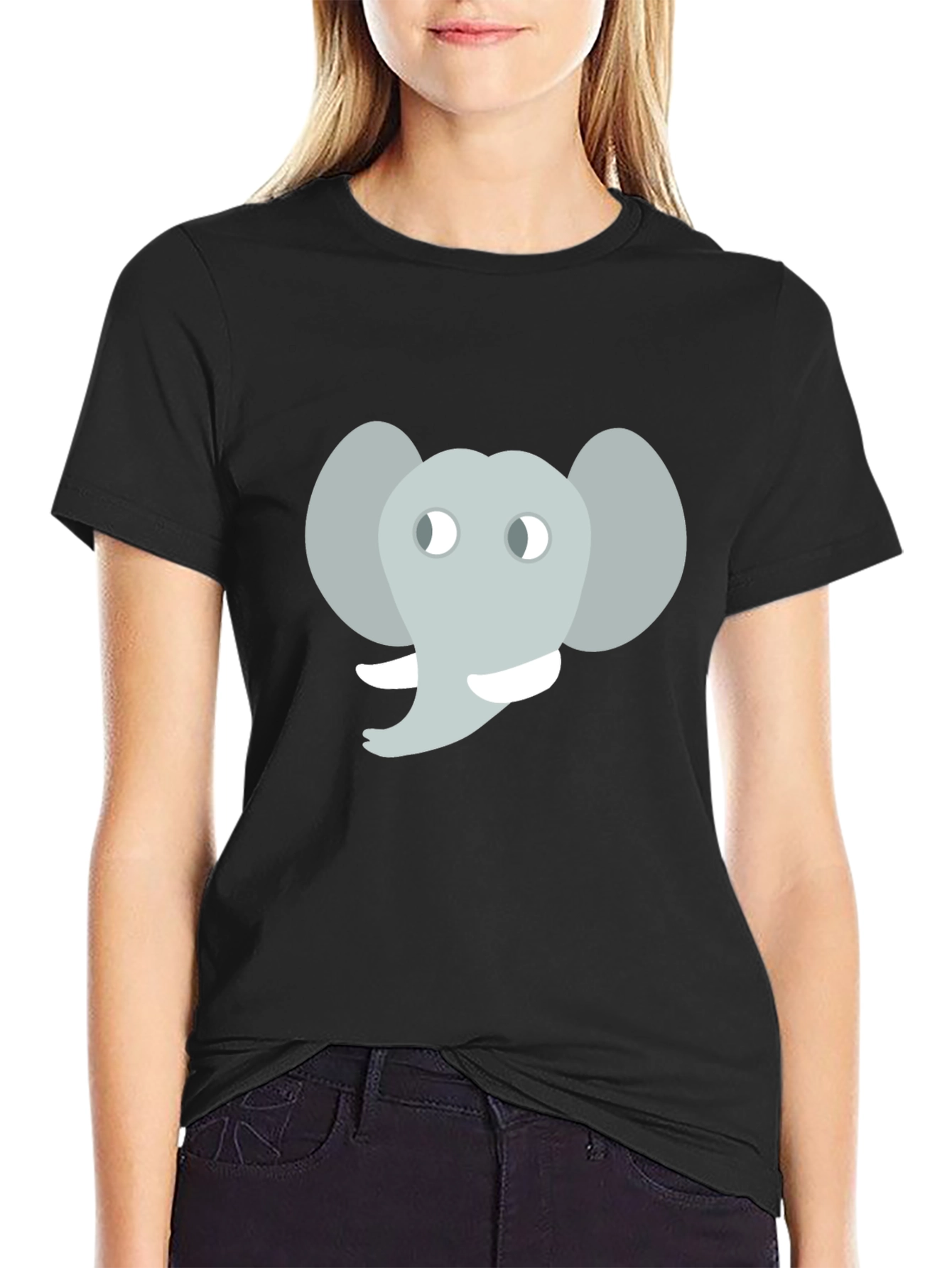 Elephant Graphic Black T-Shirt