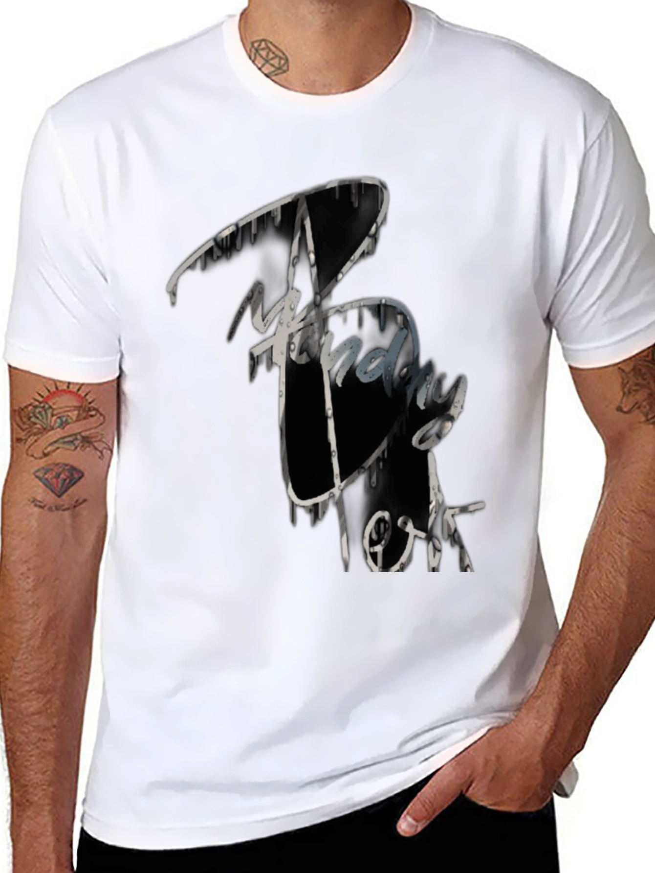 Trendy Graphic Print Crew Neck T-Shirt