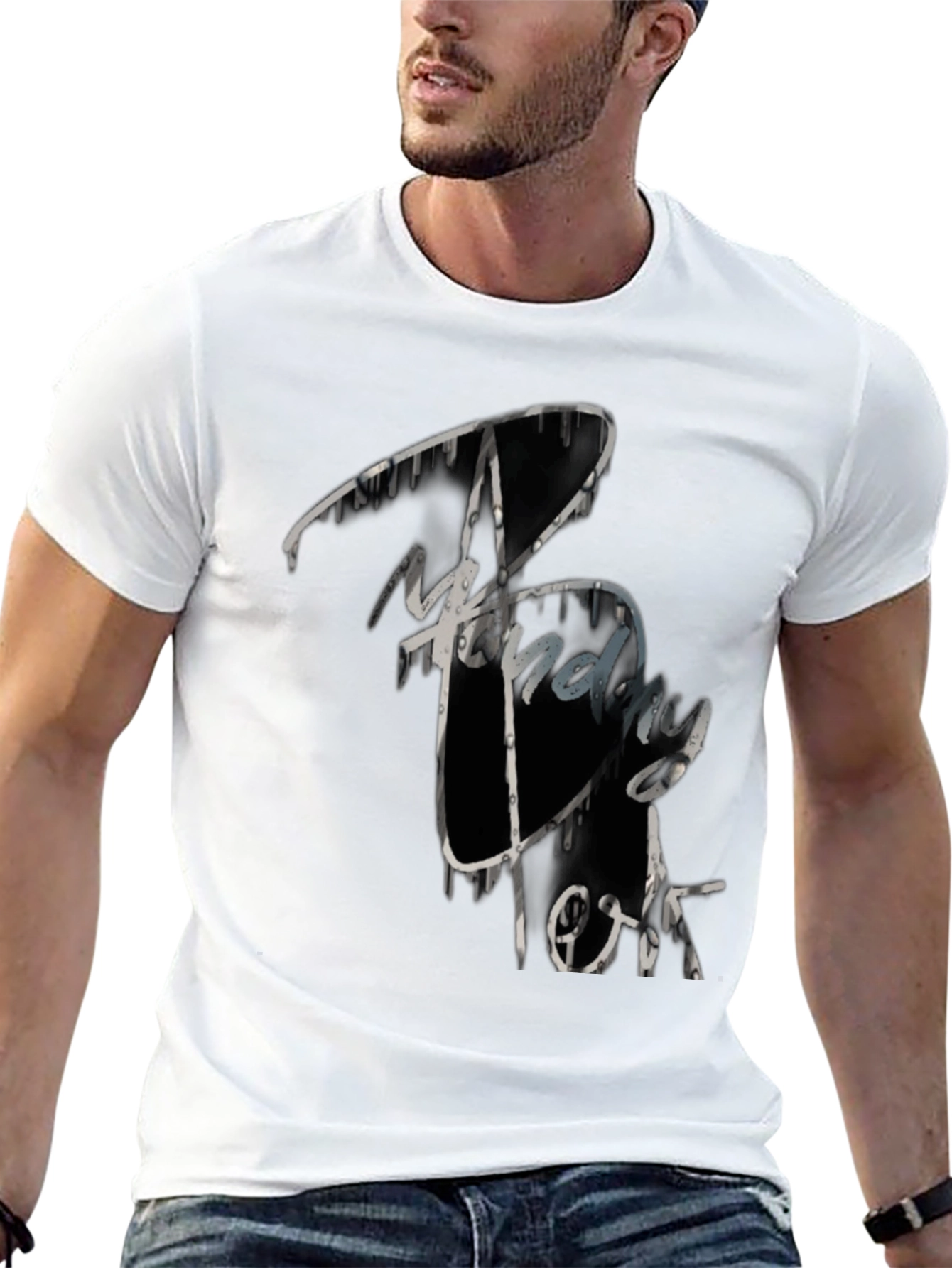 Trendy Graphic Print Crew Neck T-Shirt