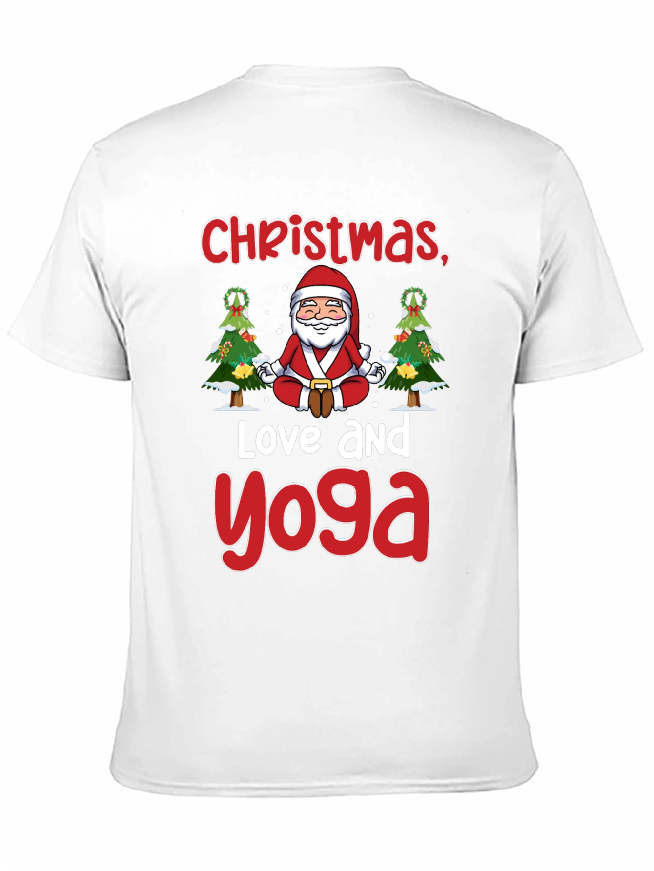 Christmas Love Yoga T-Shirt Holiday Santa Meditation