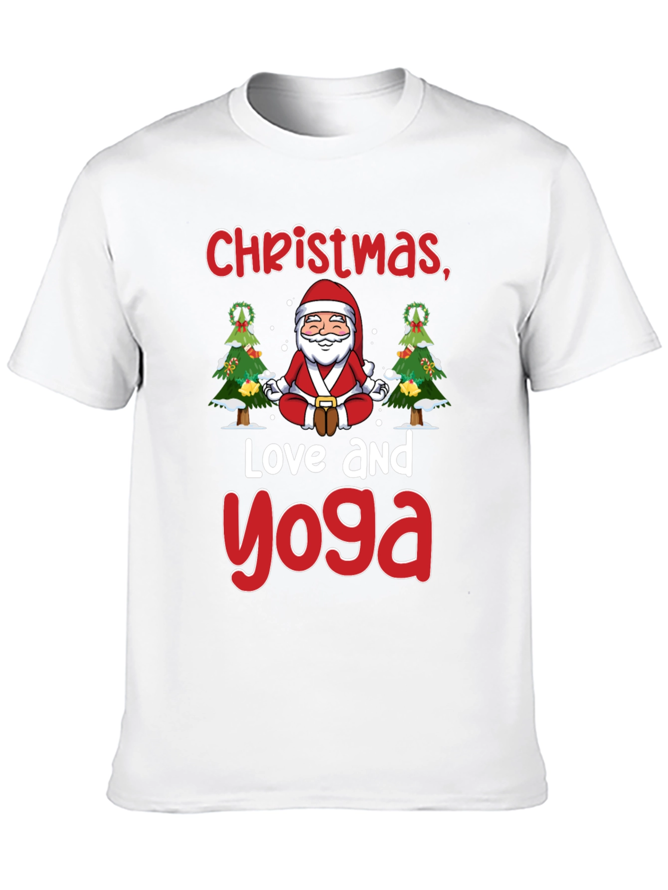 Christmas Love Yoga T-Shirt Holiday Santa Meditation