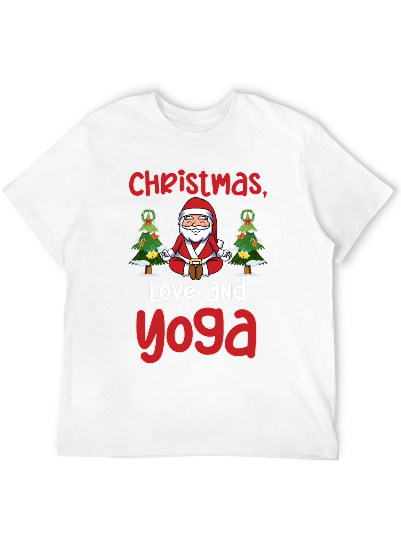 Christmas Love Yoga T-Shirt Holiday Santa Meditation