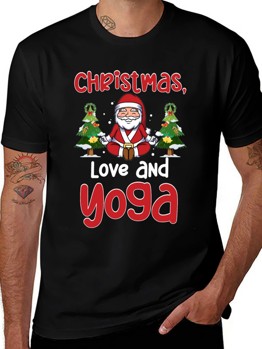 Christmas Love Yoga T-Shirt Holiday Santa Meditation