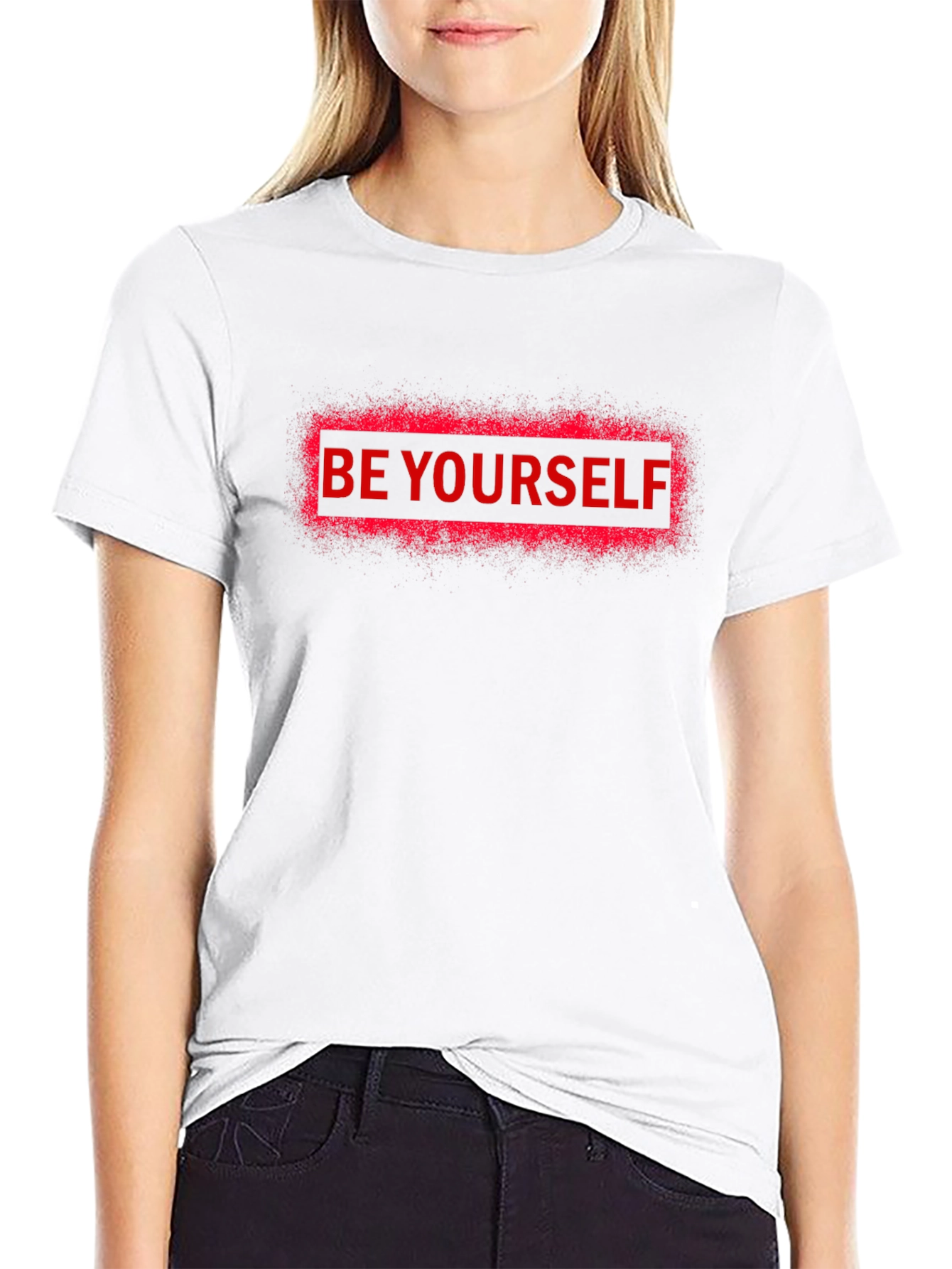 Be Yourself Graphic Tee - Trendy Black T-Shirt