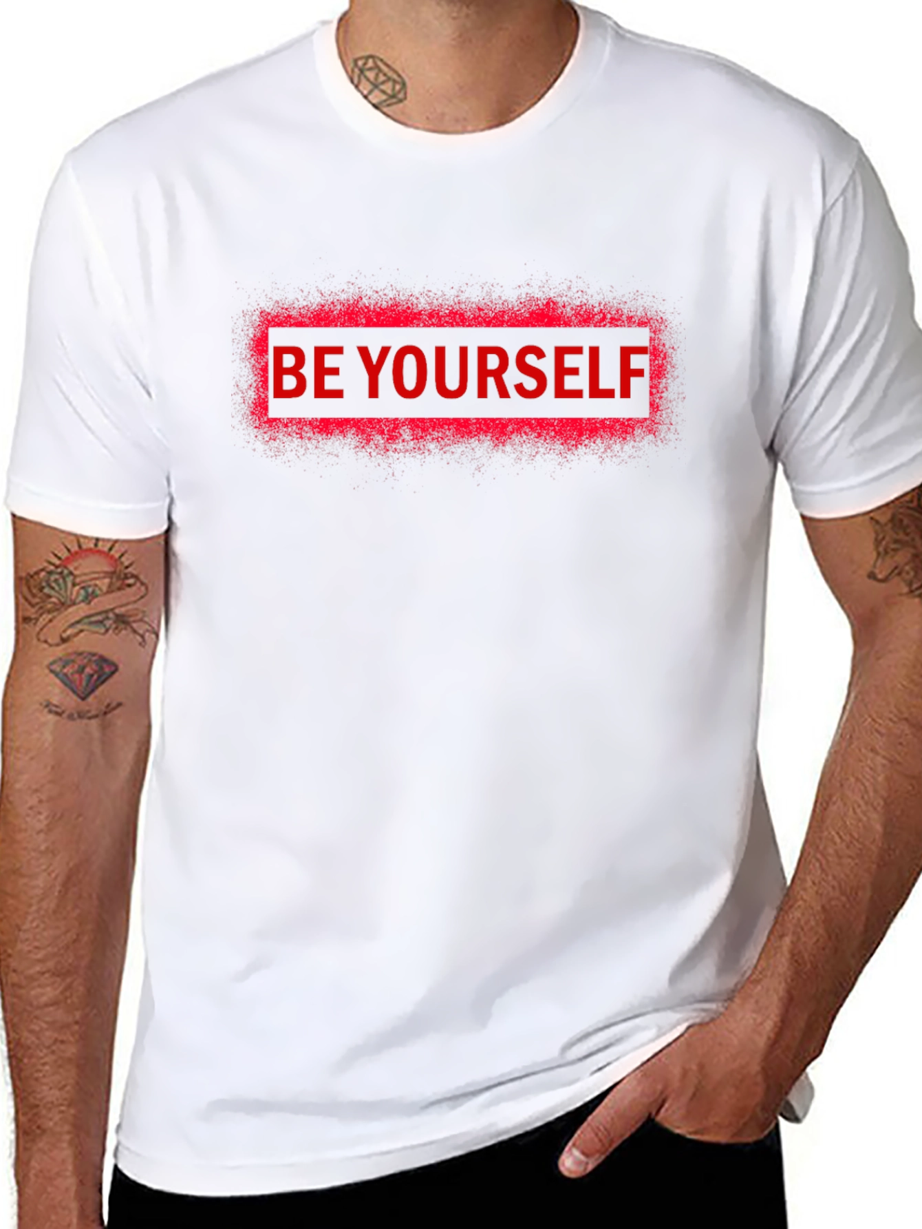 Be Yourself Graphic Tee - Trendy Black T-Shirt