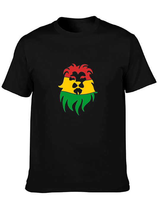 Rasta Lion Graphic T-Shirt - Reggae Inspired Design