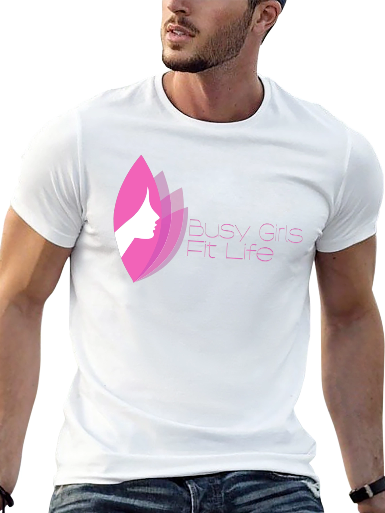 Busy Girls Fit Life Black Graphic Tee
