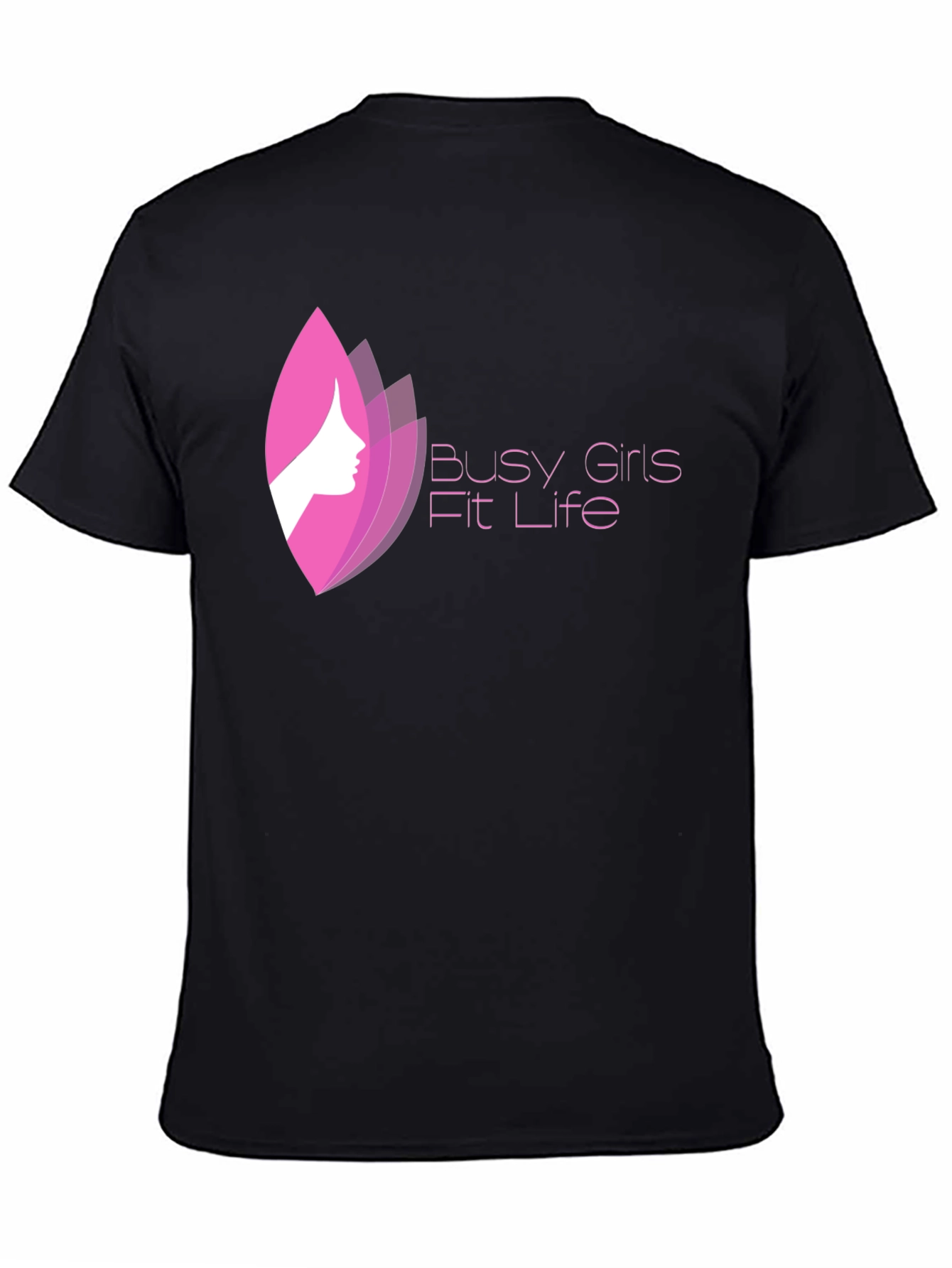 Busy Girls Fit Life Black Graphic Tee