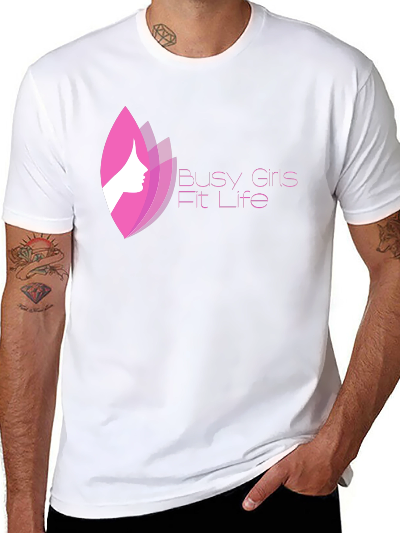 Busy Girls Fit Life Black Graphic Tee