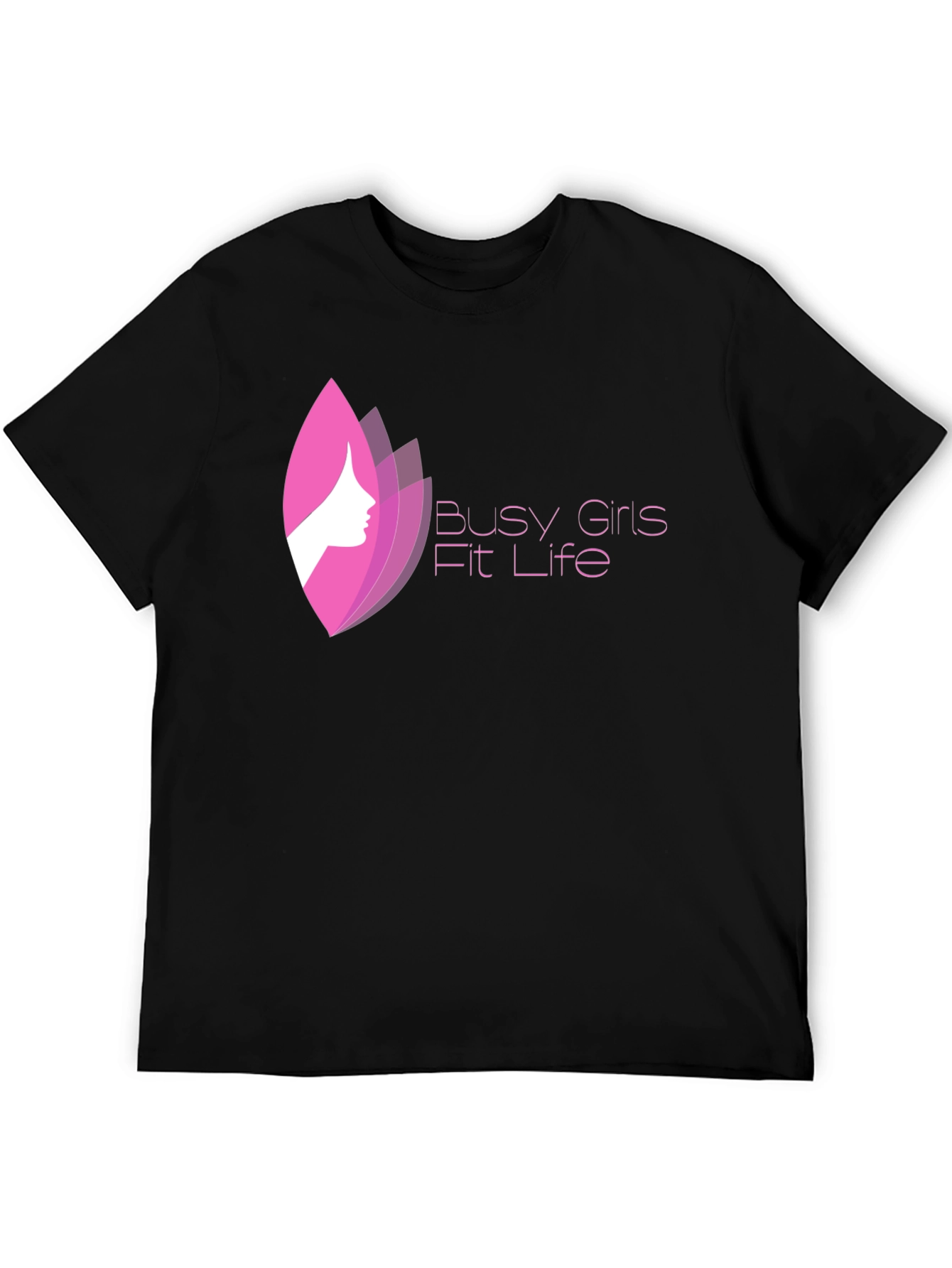 Busy Girls Fit Life Black Graphic Tee