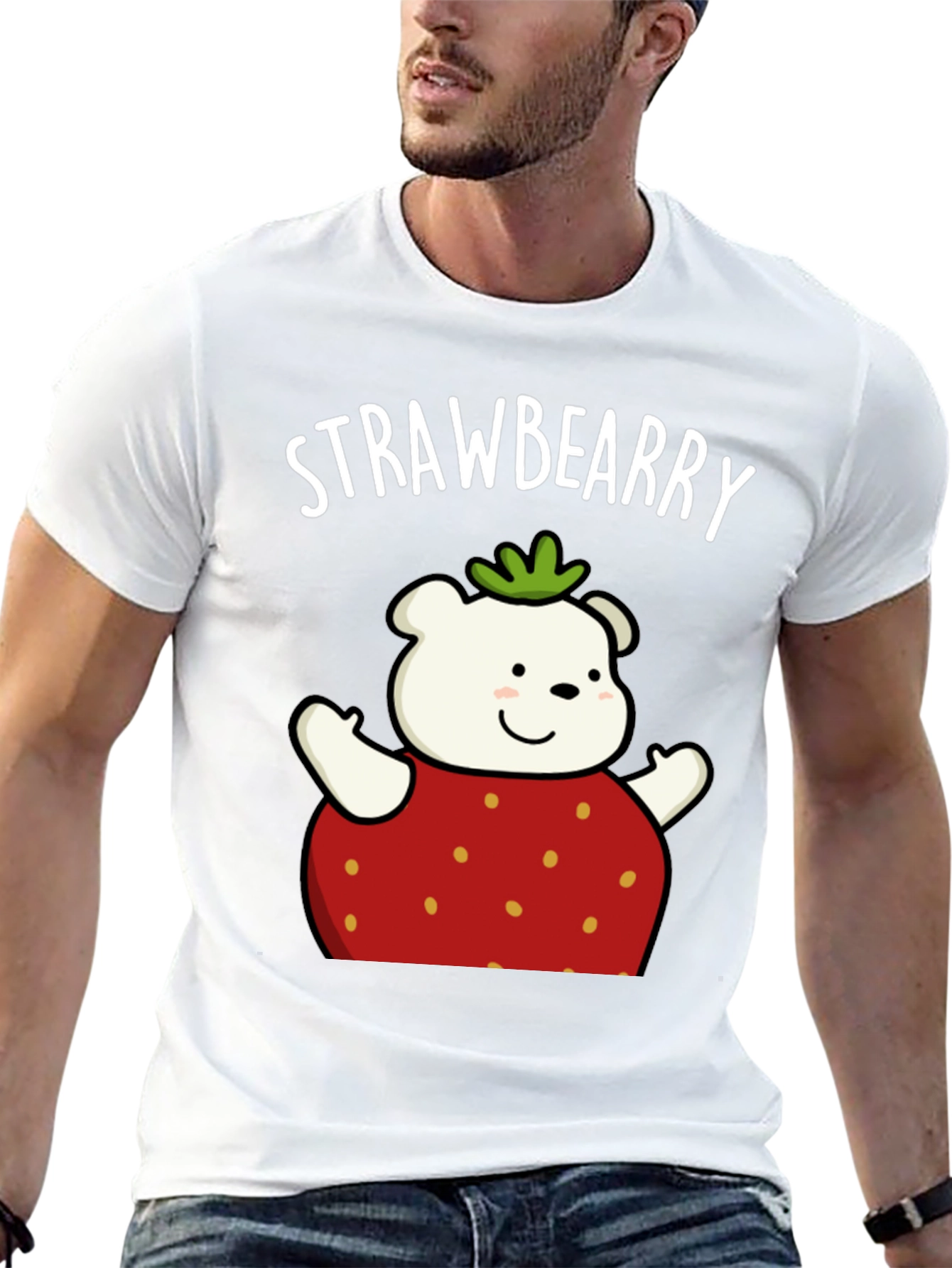 Strawberry Bear Graphic T-Shirt