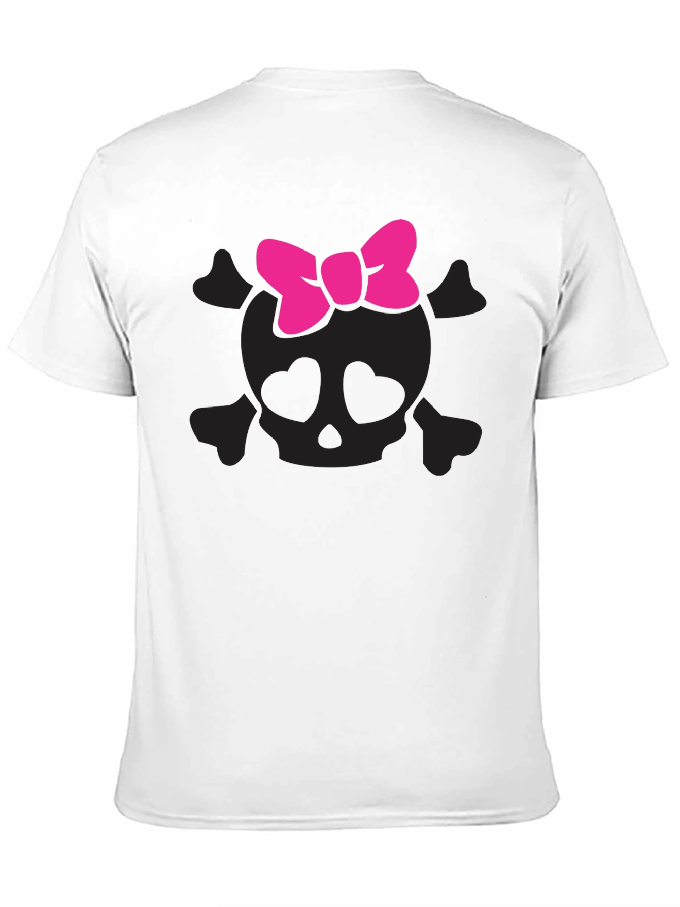 Skull and Bow Graphic Tee - Black