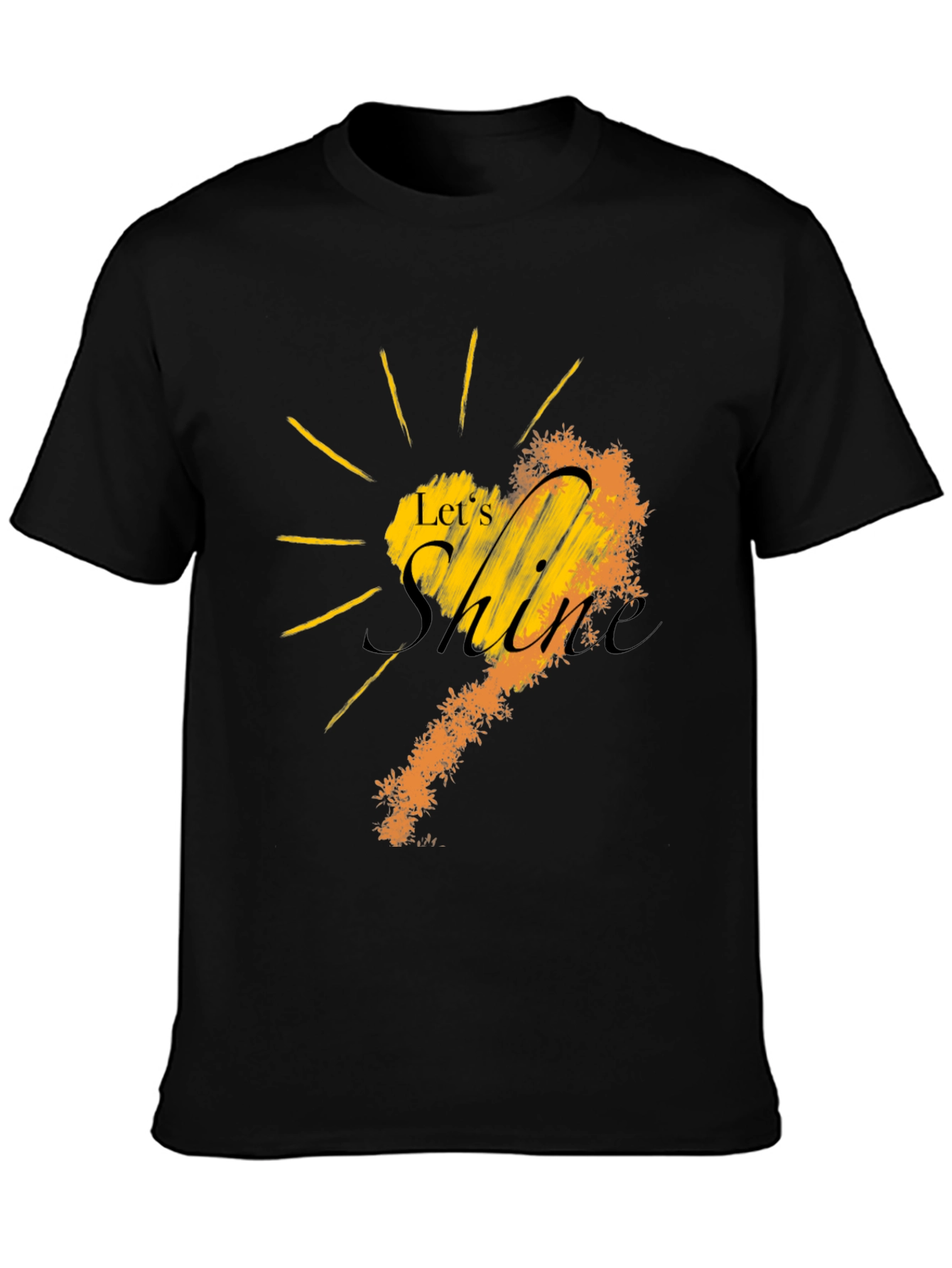 Lets Shine Black Graphic Tee